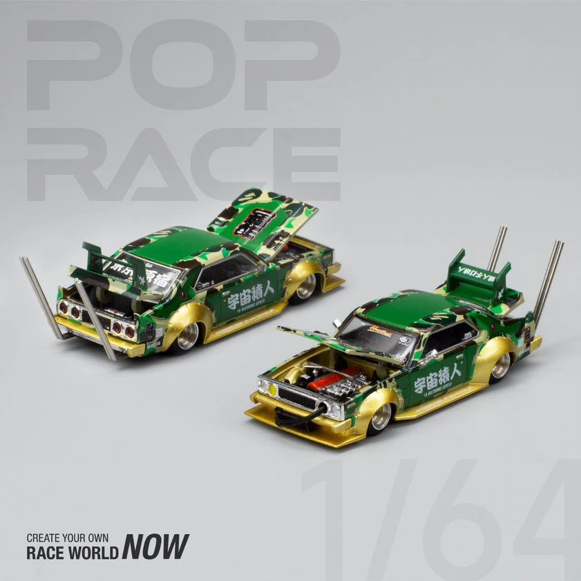 POPRACE x BAPE 1/64 Skyline C210 Bosozoku Style Special Edition PR640009 - Image 7