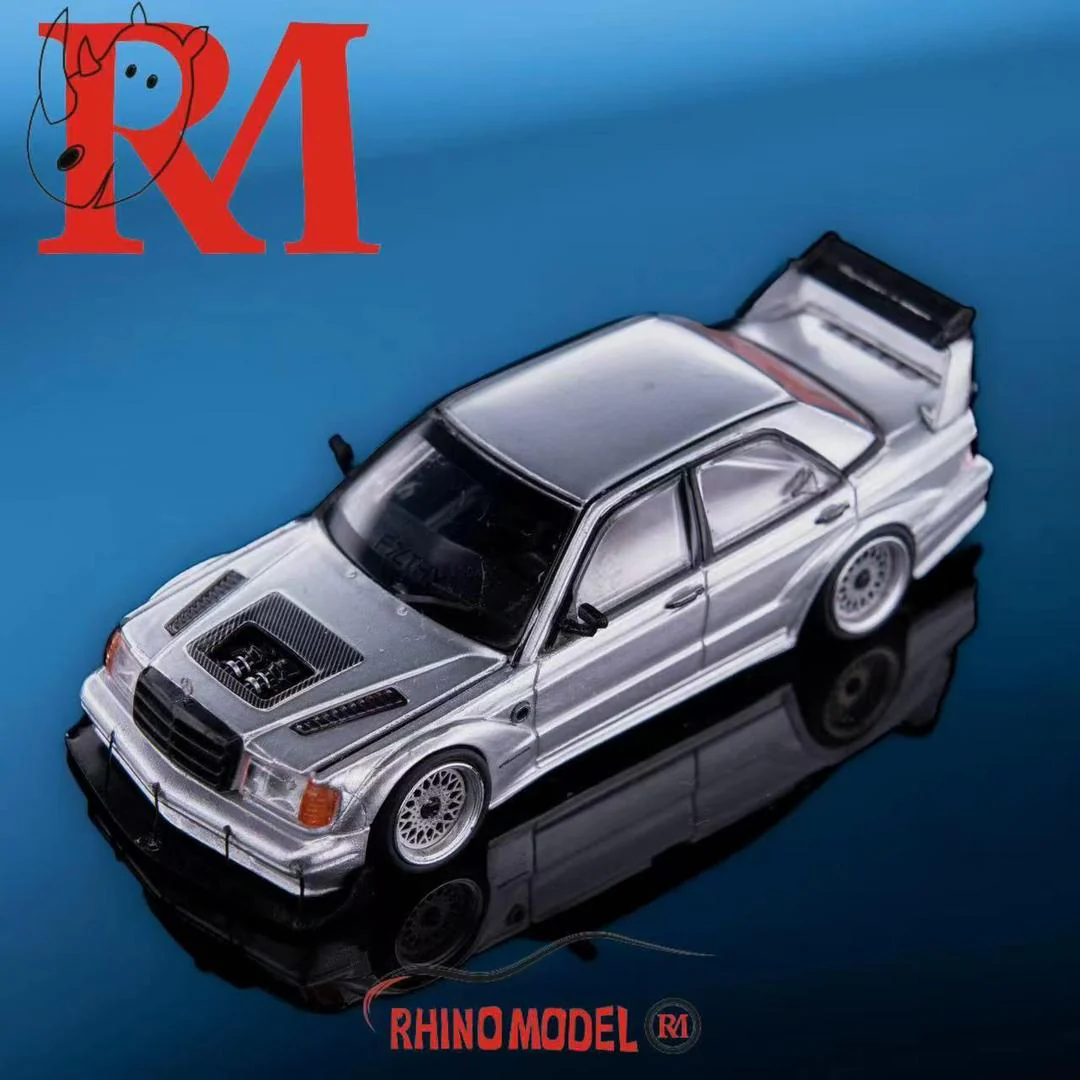 Rhino Model RM 1/64 Benz MERCEDES W201 190E - SILVER - Image 2
