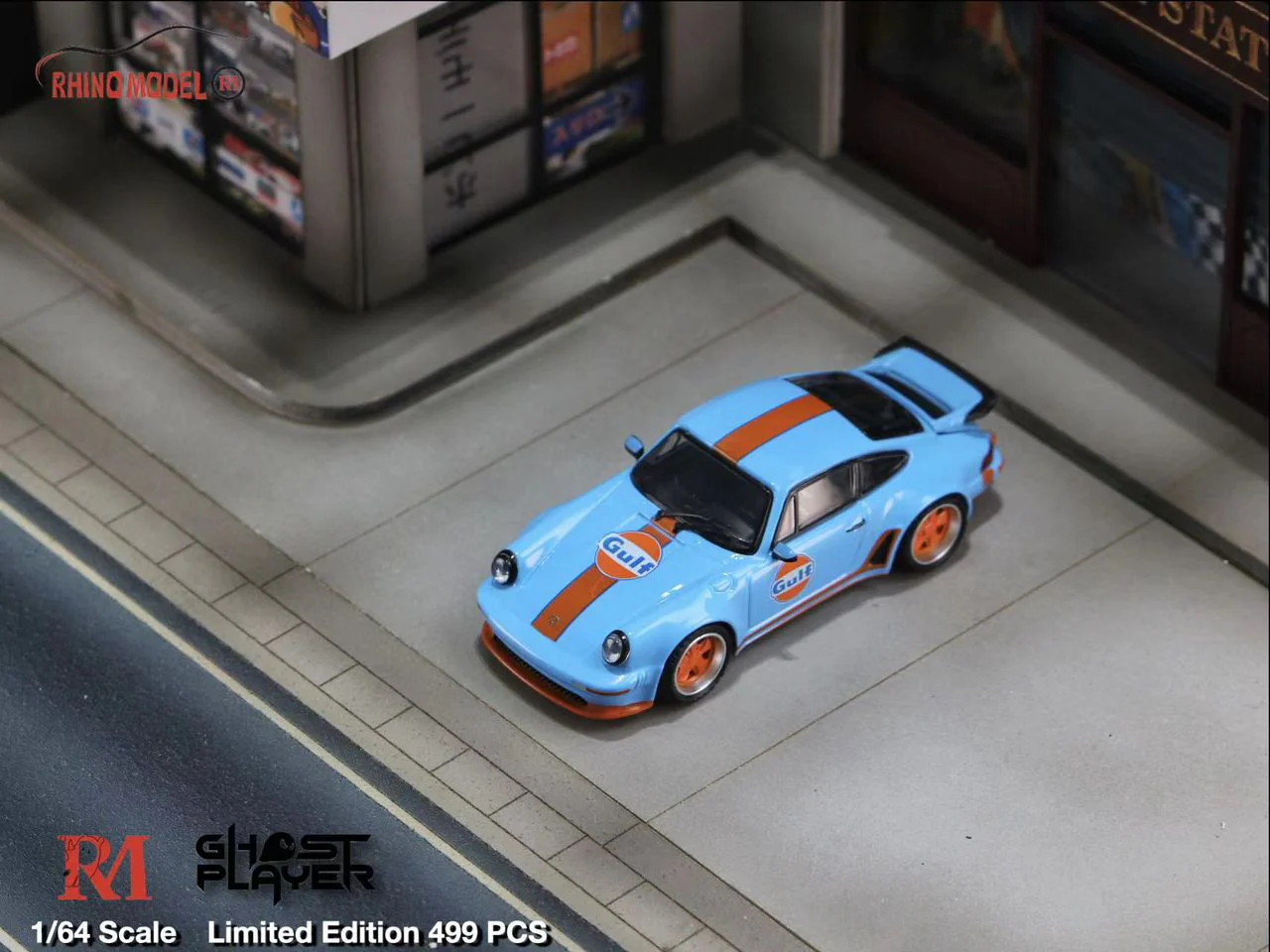 Rhino Model X Ghost Player 1/64 Singer Turbo Study 930 GULF - Image 5