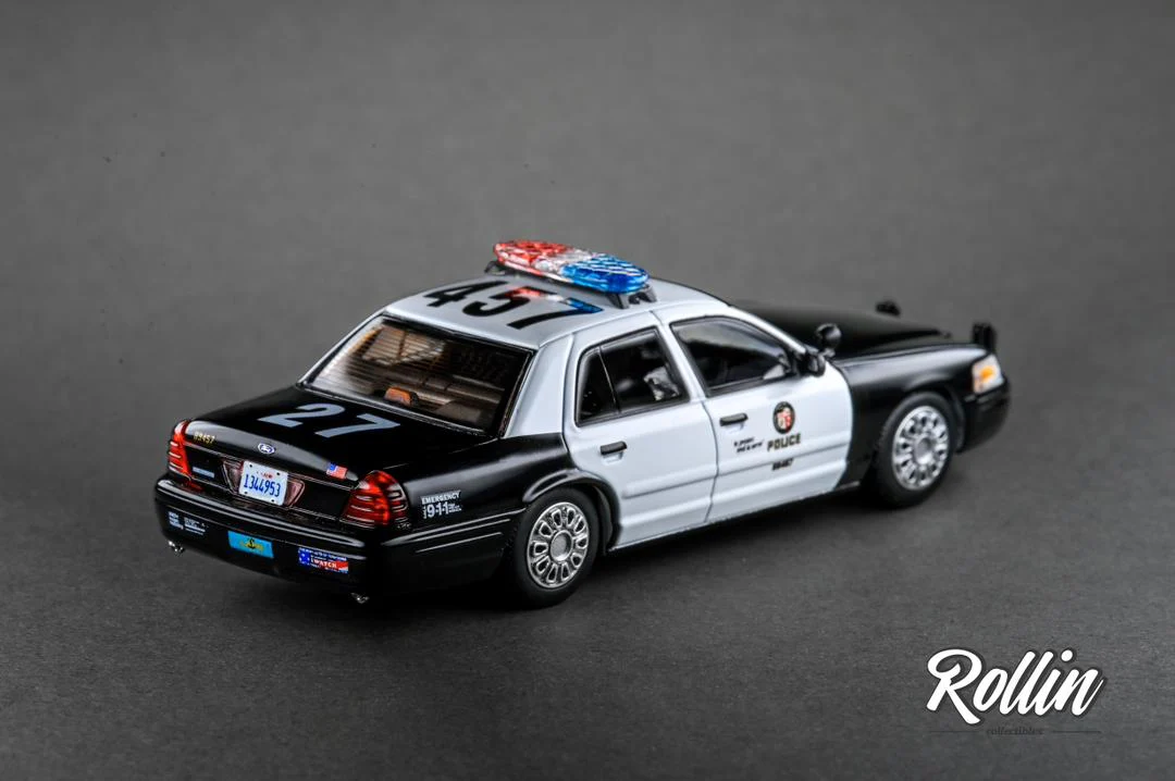 Rollin 1/64 Ford CV Victoria Crown - LAPD Los Angeles Police Car - Image 2