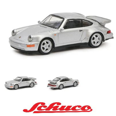 Schuco 1/64 Porsche 911 Turbo 3.6 Silver 452027000 - Image 2