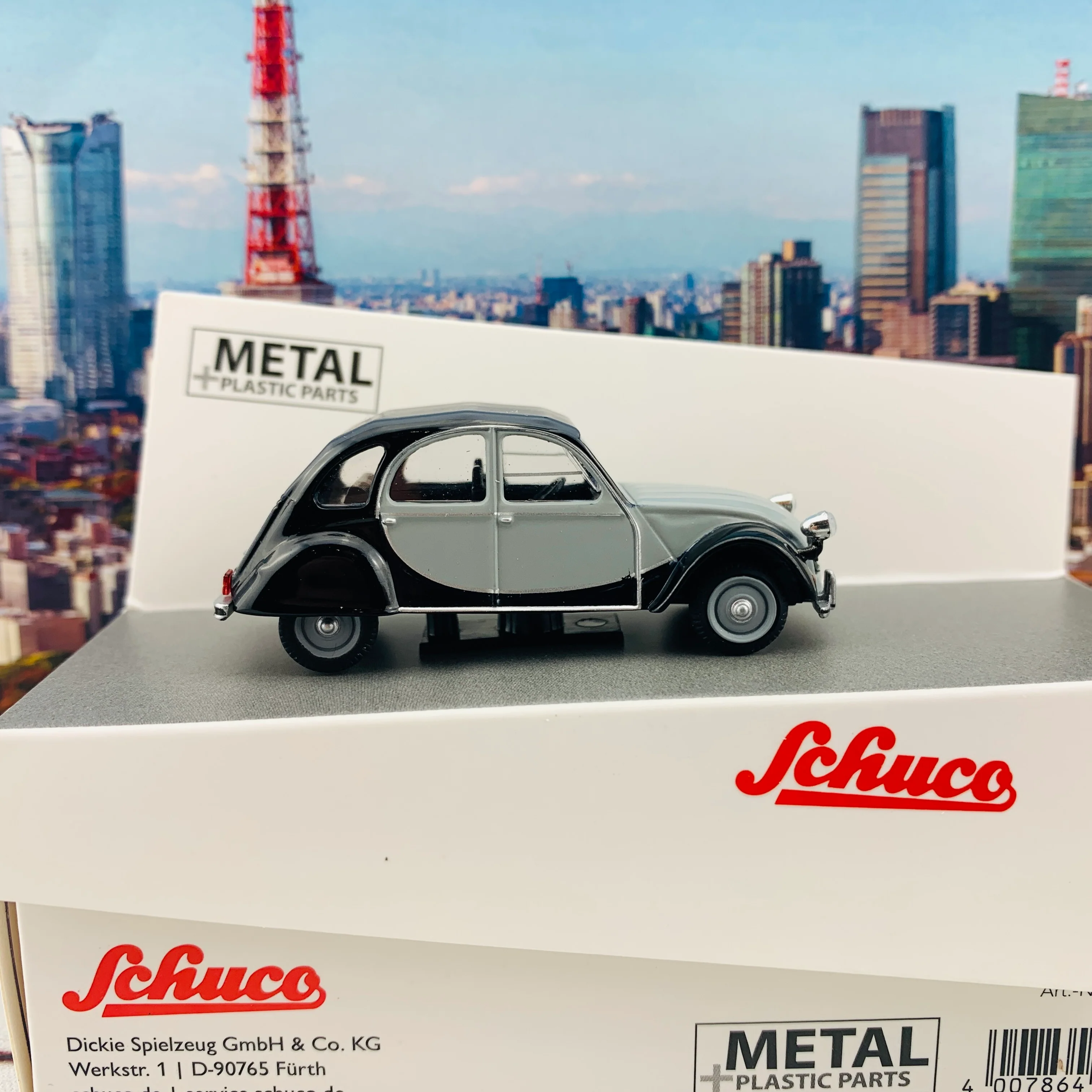 Schuco1/64 Citroen 2CV Grey/Black 452021700 - Image 2