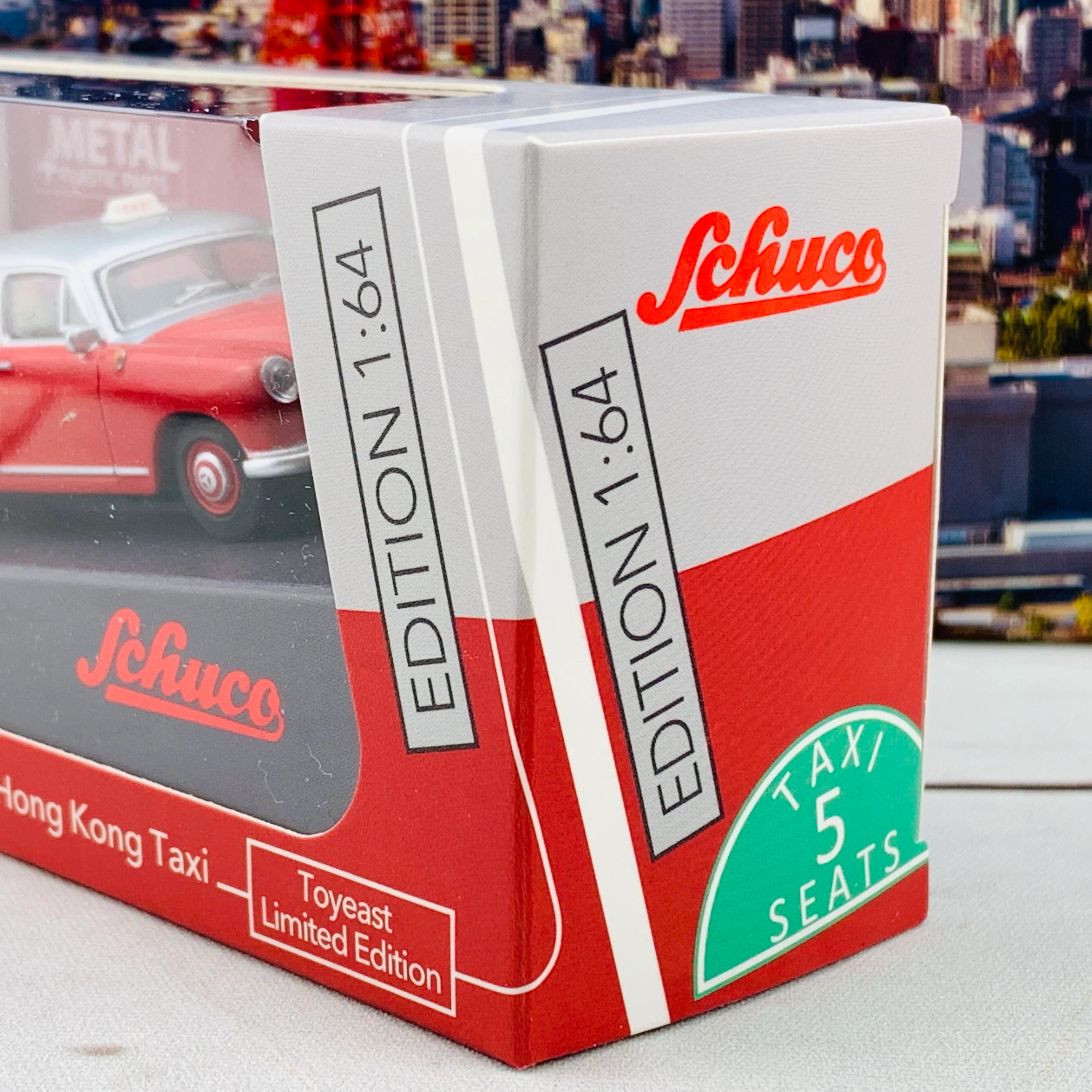 Schuco 1/64 Mercedes Benz 180D Ponton Hong Kong Taxi Silver/Red - Hong Kong Limited Edition 香港限定版 452025700 - Image 5