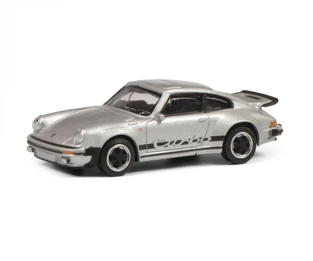 Schuco1/64 Porsche 911 3.0 TURBO Silver 452022400 - Image 2