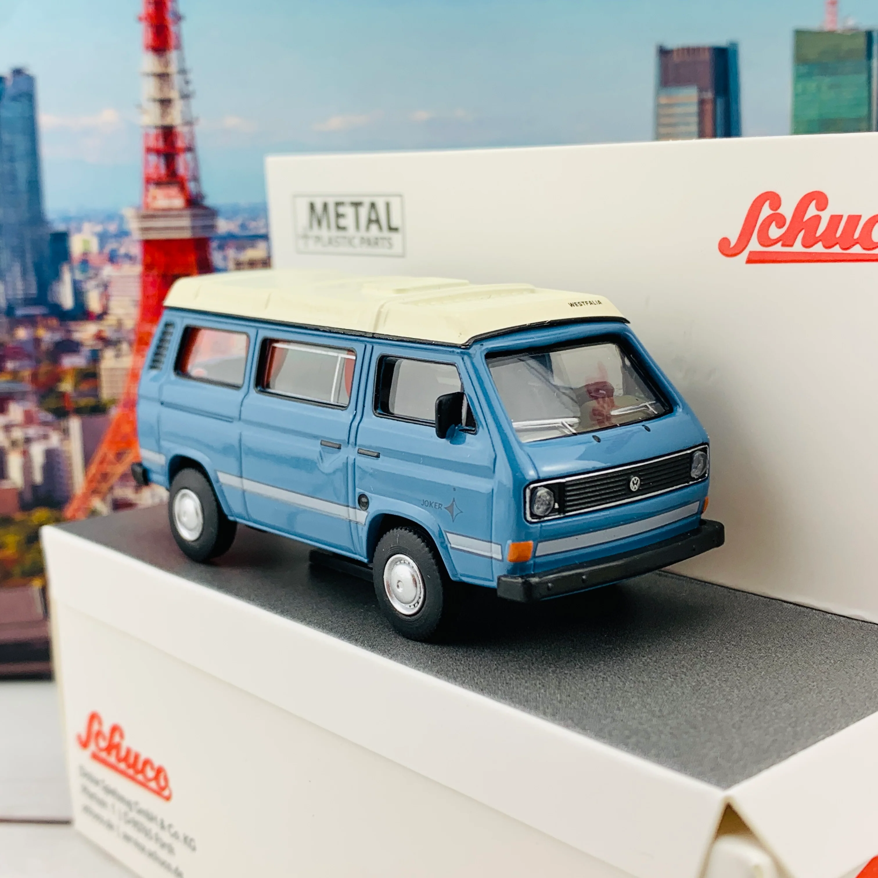 Schuco1/64 VW T3 Camper Blue 452022000 - Image 2