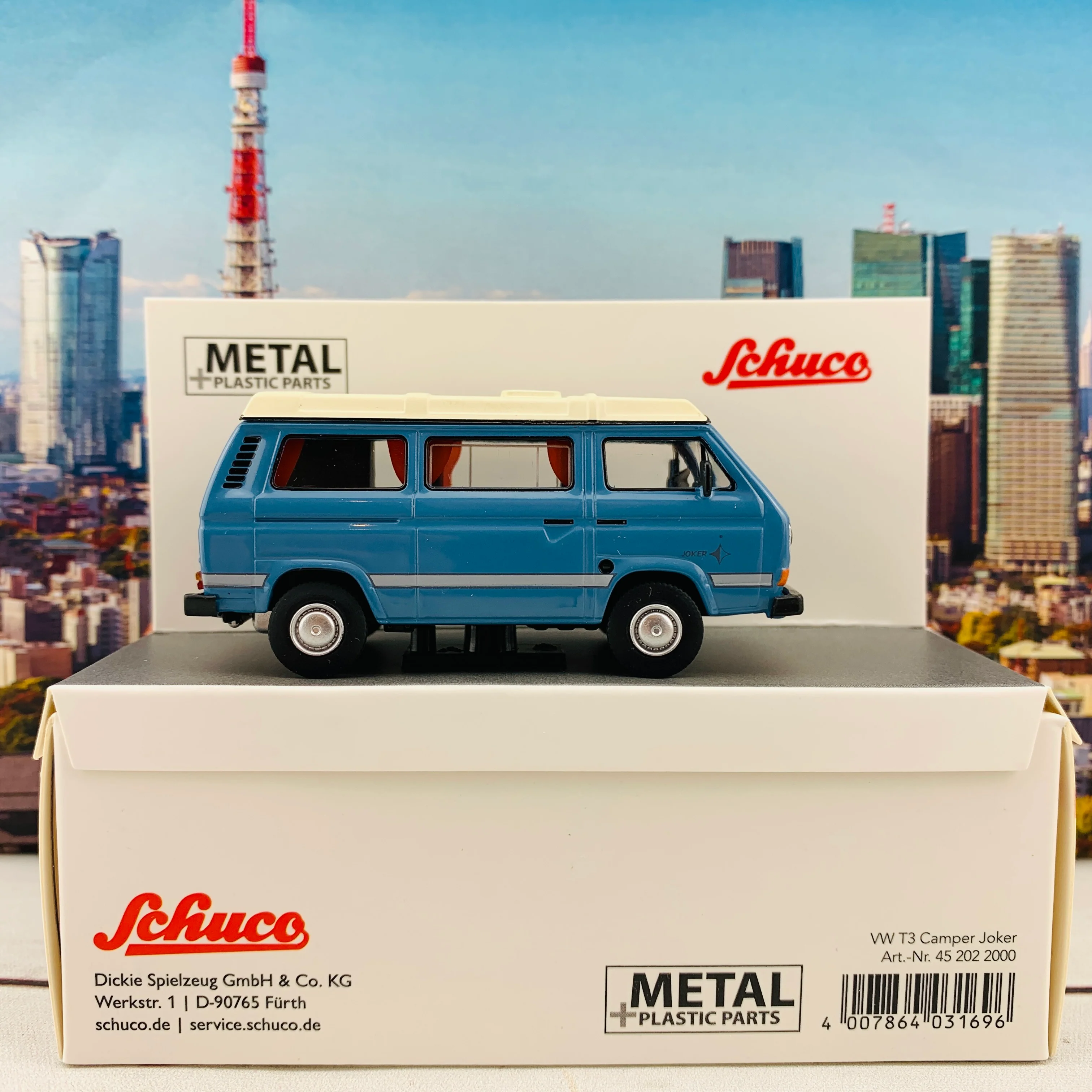 Schuco1/64 VW T3 Camper Blue 452022000 - Image 3