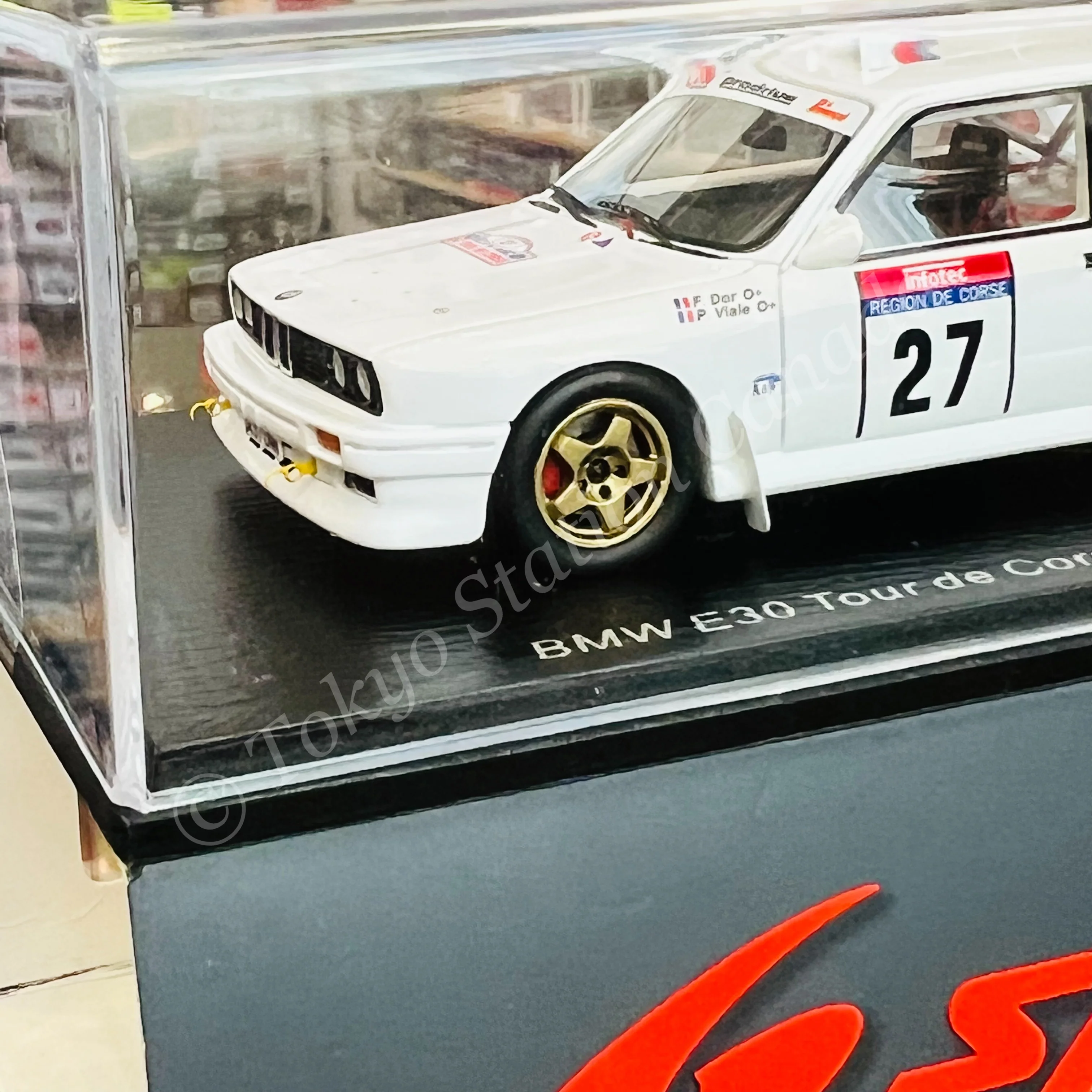 Spark Model 1/43 BMW E30 NO.27 TOUR DE CORSE RALLYE DE FRANCE 1990 F. DOR - P. VIALE S8486 - Image 2