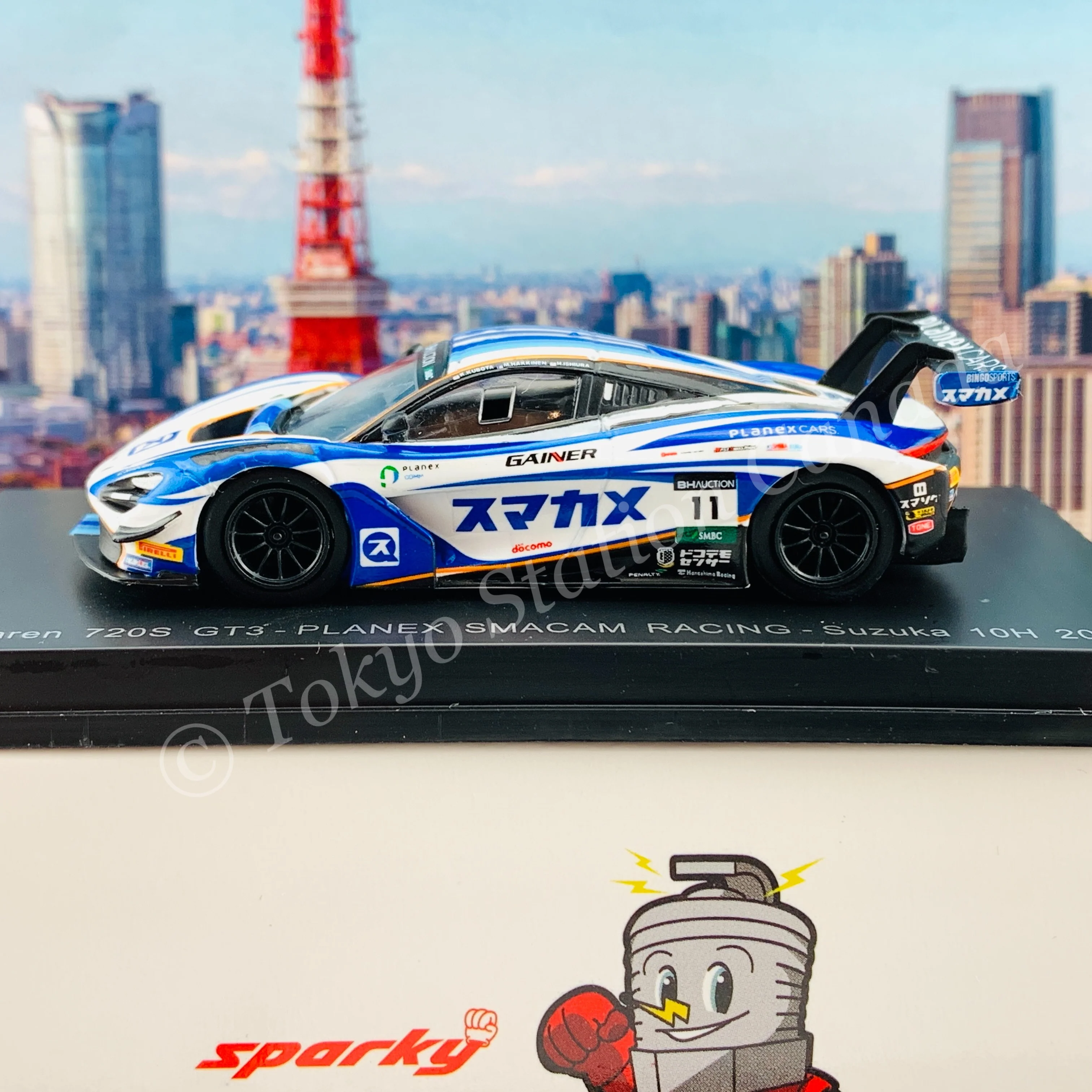 Sparky 1/64 McLaren 720S GT3 No.11 PLANEX SMACAM RACING Suzuka 10H 2019 M. Häkkinen - K. Kubota - H. Ishiura Y162 - Image 2
