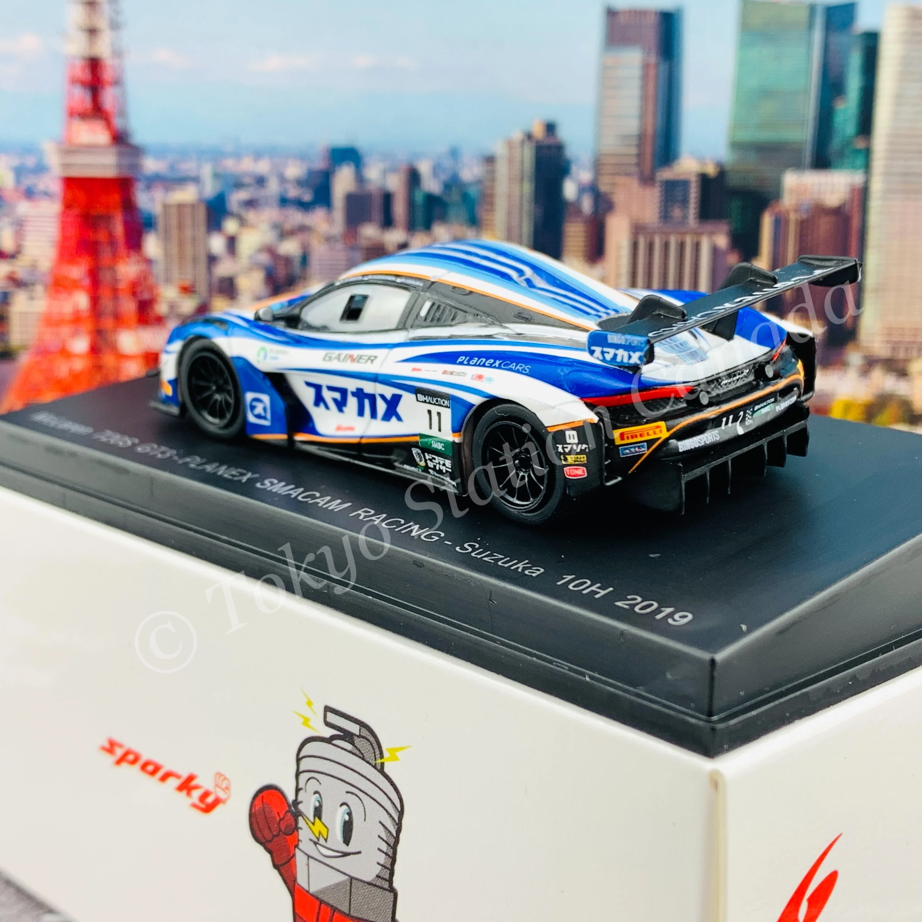 Sparky 1/64 McLaren 720S GT3 No.11 PLANEX SMACAM RACING Suzuka 10H 2019 M. Häkkinen - K. Kubota - H. Ishiura Y162 - Image 4