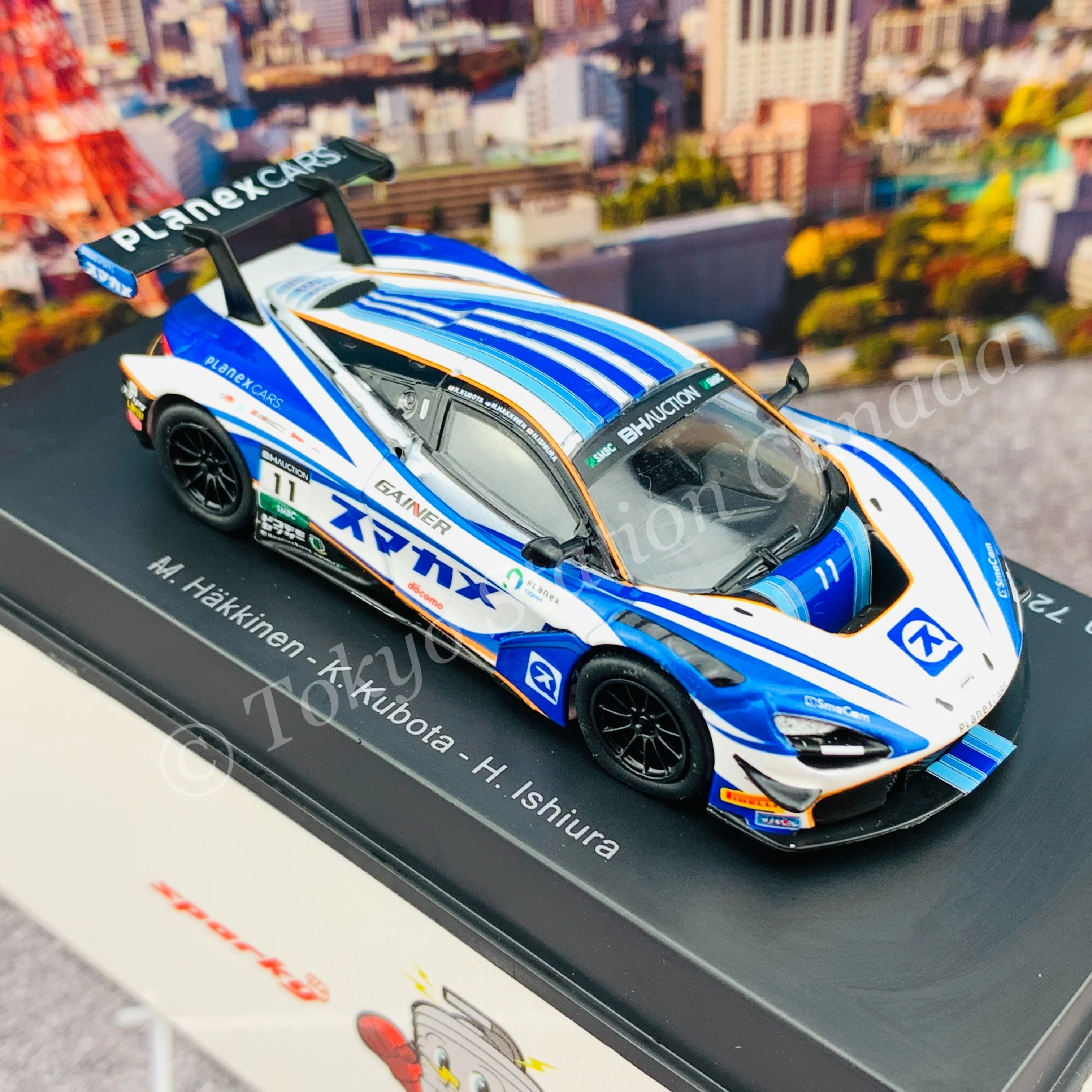 Sparky 1/64 McLaren 720S GT3 No.11 PLANEX SMACAM RACING Suzuka 10H 2019 M. Häkkinen - K. Kubota - H. Ishiura Y162 - Image 5