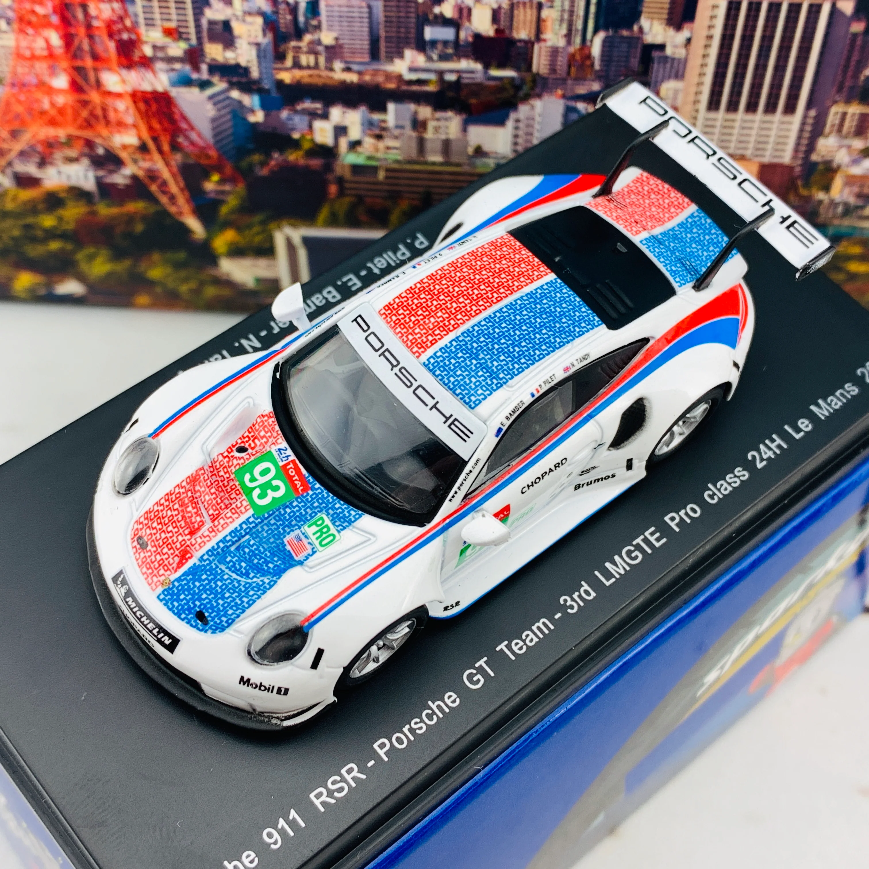 Sparky 1/64 Porsche 911 RSR No.93 Porsche GT Team 3rd LMGTE Pro class 24H Le Mans 2019 P. Pilet - E. Bamber - N. Tandy Y141 - Image 3