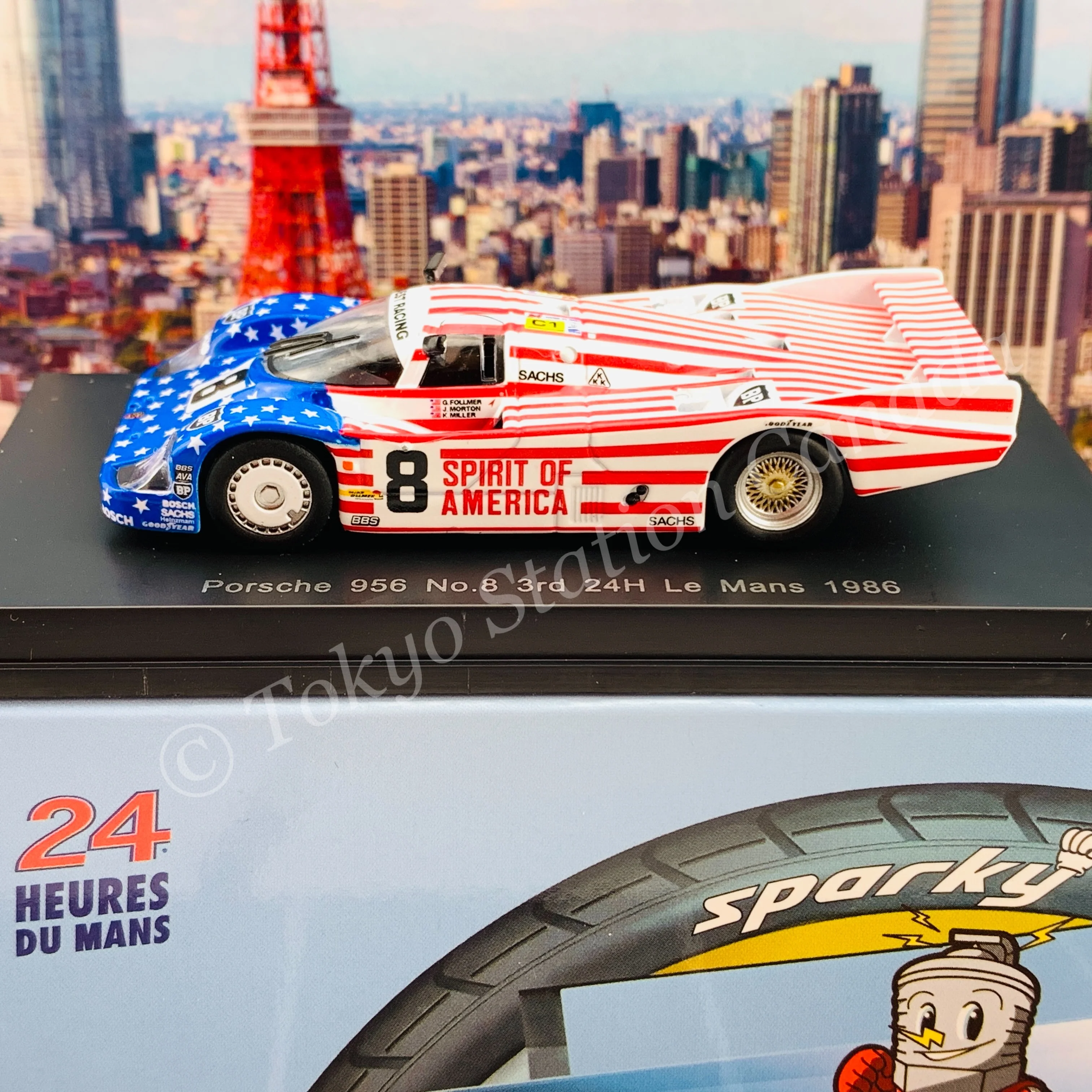 Sparky 1/64 Porsche 956 No.8 3rd 24H Le Mans 1986 G. Follmer - J. Morton - K. Miller Y176 - Image 2