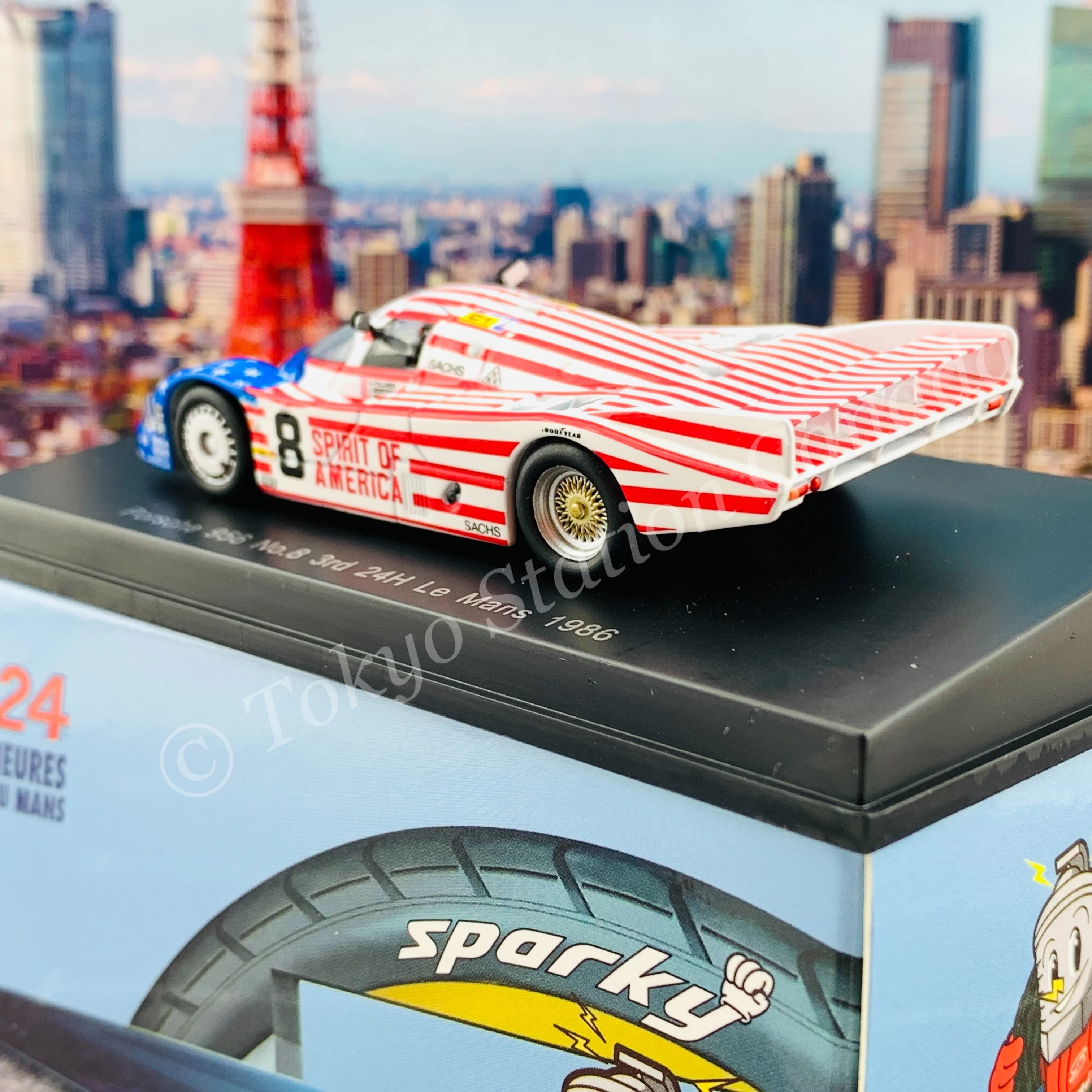 Sparky 1/64 Porsche 956 No.8 3rd 24H Le Mans 1986 G. Follmer - J. Morton - K. Miller Y176 - Image 6
