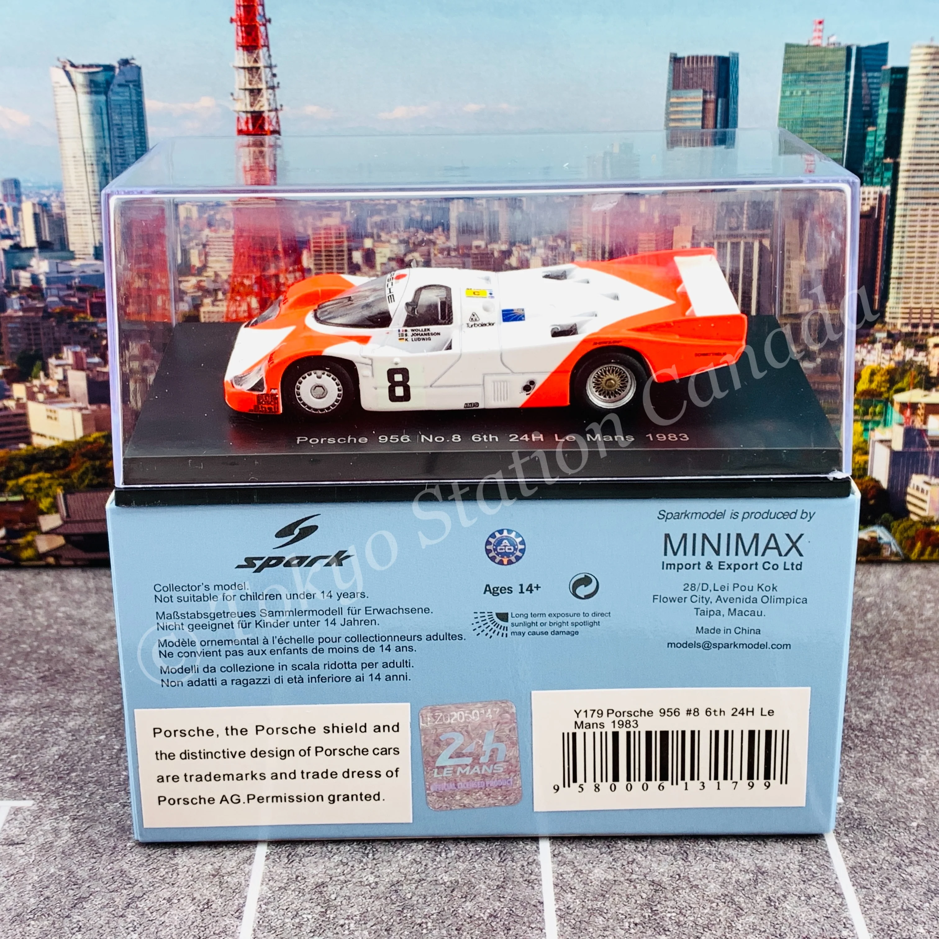 Sparky 1/64 Porsche 956 No.8 6th 24H Le Mans 1983 B. Wollek - K. Ludwig - S. Johansson Y179 - Image 5