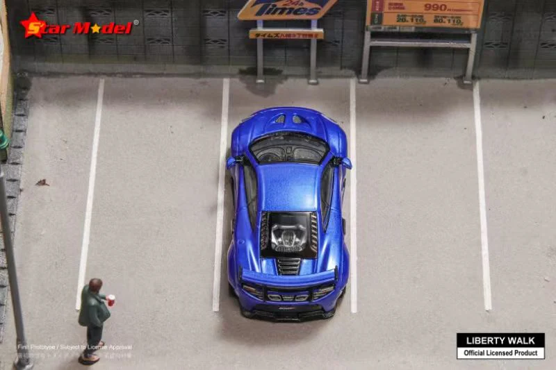 Star Model 1/64 LB-Works MCL 650S Wide Body - Metallic Blue Deluxe Version - Image 2
