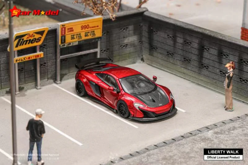 Star Model 1/64 LB-Works MCL 650S Wide Body - Metallic Red Deluxe Version - Image 2