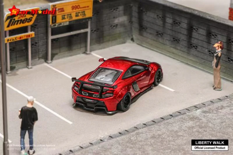 Star Model 1/64 LB-Works MCL 650S Wide Body - Metallic Red Deluxe Version - Image 3