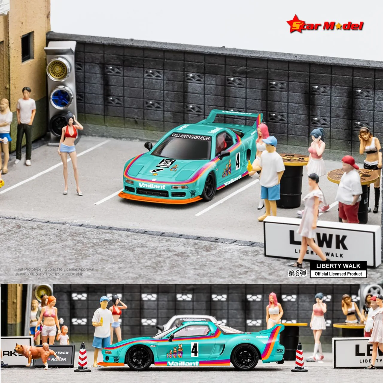 Star Model 1/64 LBWK NSX NA1 Green Vaillant Rabbit - Image 3