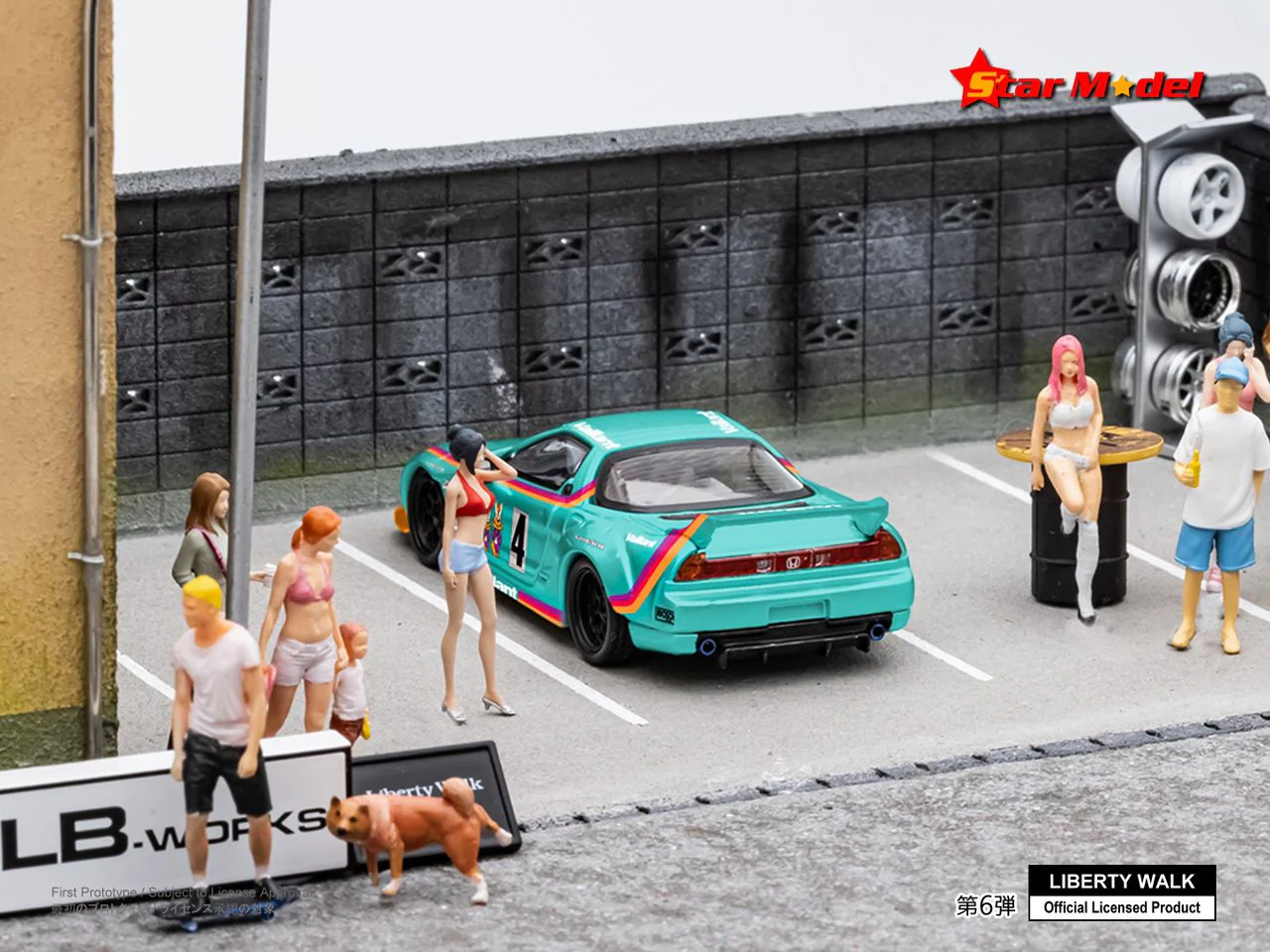 Star Model 1/64 LBWK NSX NA1 Green Vaillant Rabbit - Image 5