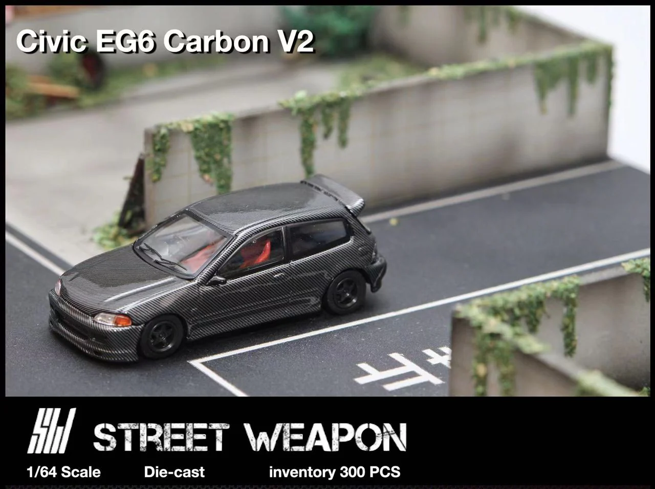 Street Weapon 1/64 Honda Civic EG6 Full Carbon V2 - Image 2