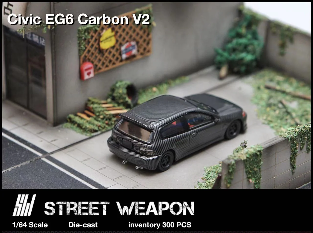 Street Weapon 1/64 Honda Civic EG6 Full Carbon V2 - Image 3
