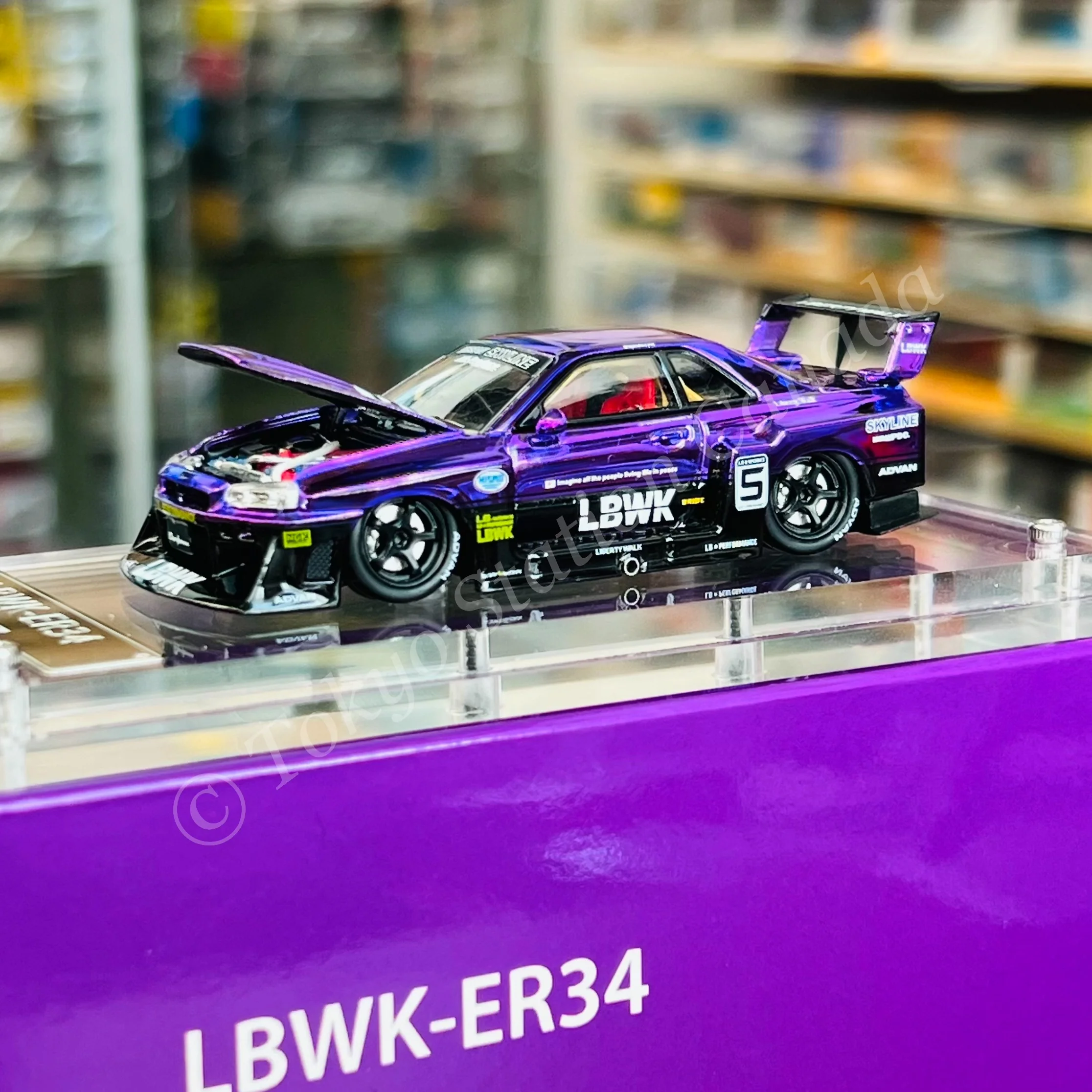 Street Weapon 1/64 LBWK ER34 Chrome Purple - Image 3