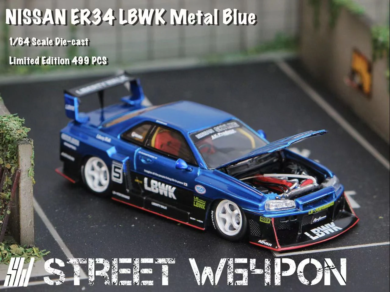 Street Weapon 1/64 LBWK ER34 Metallic Blue - Image 10