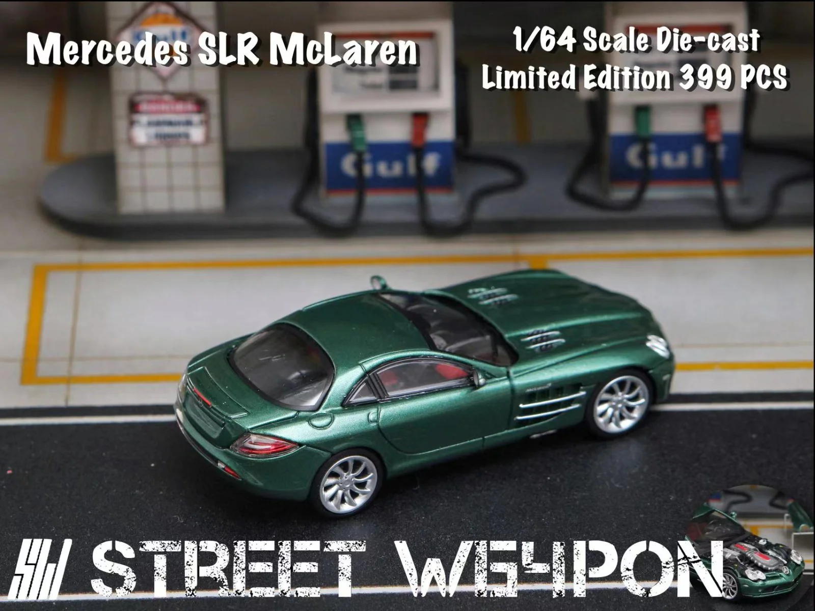 Street Weapon 1/64 Mercedes SLR Mclaren GREEN - Image 2