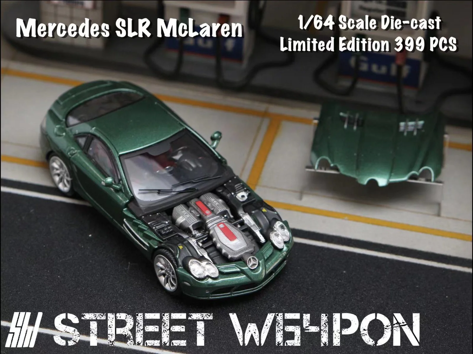Street Weapon 1/64 Mercedes SLR Mclaren GREEN - Image 3