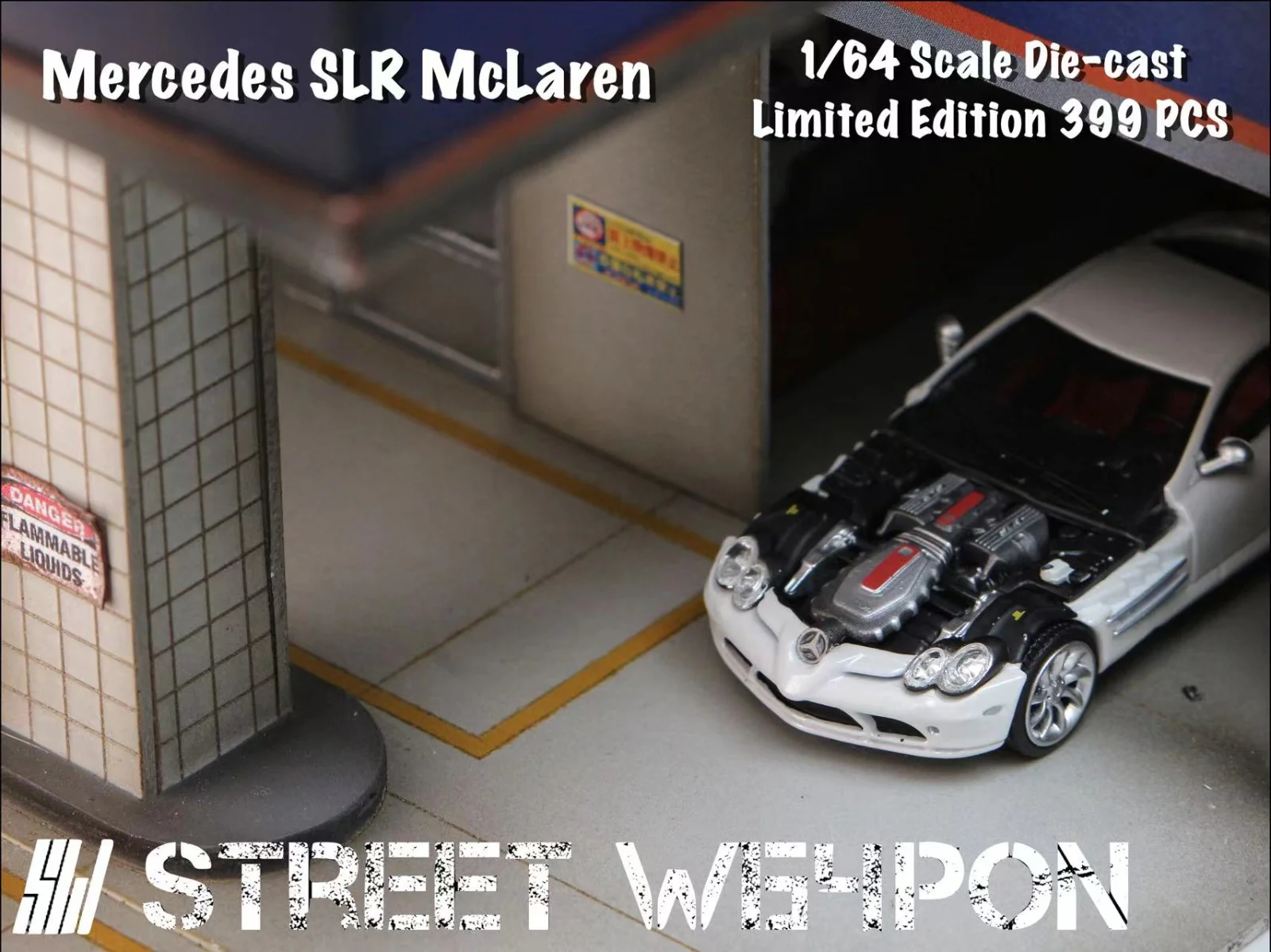 Street Weapon 1/64 Mercedes SLR Mclaren WHITE - Image 2