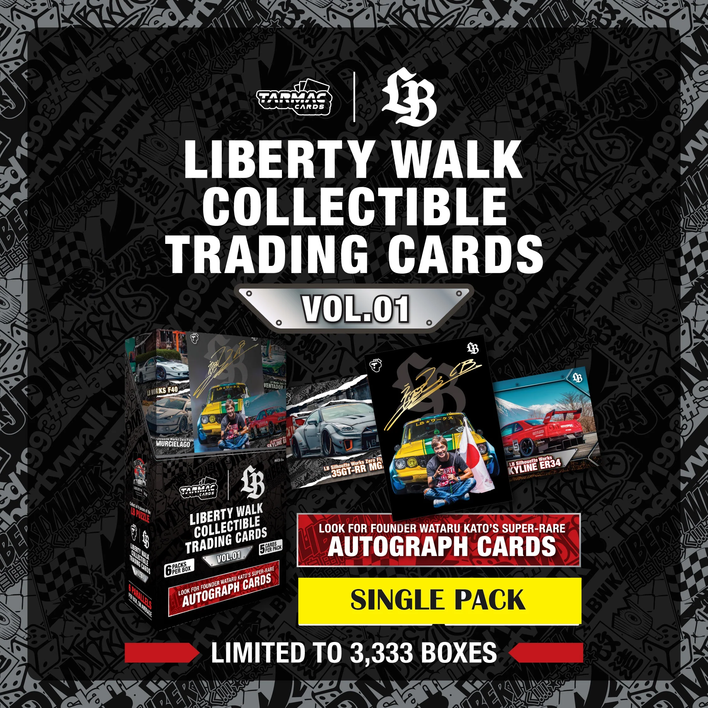 TARMAC CARDS LIBERTY WALK COLLECTIBLE TRADING CARDS VOL.01 (Single Pack) TC-LBC-01-PACK - Image 2