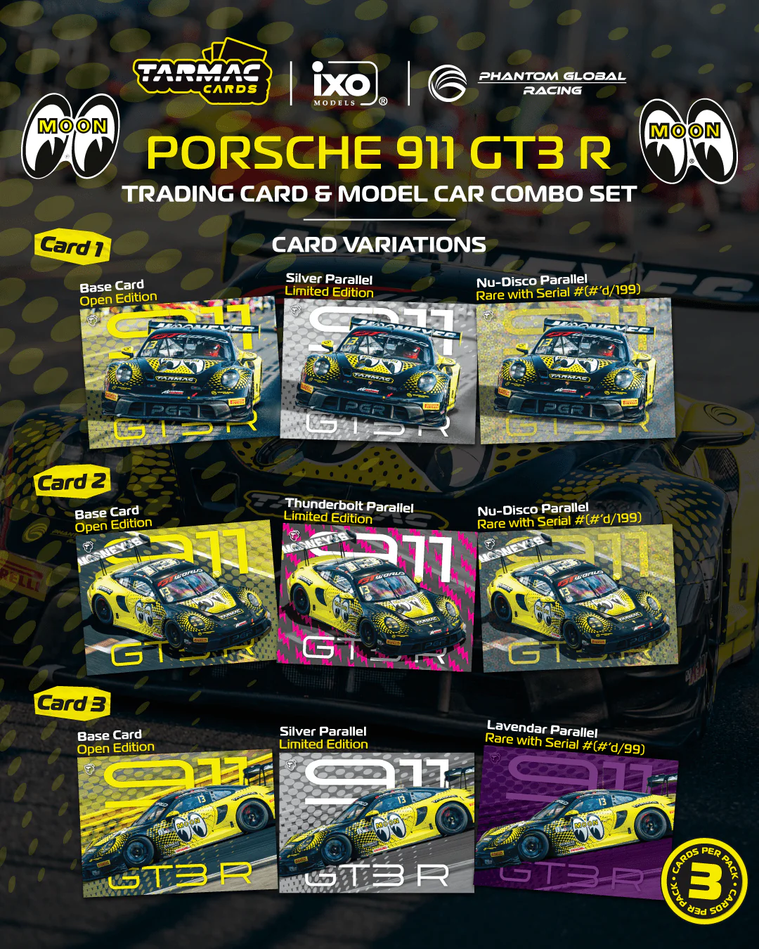PREORDER TARMAC HOBBY64 1/64 Porsche 911 GT3 R GT World Challenge Asia 2025 Phantom Global Racing Sun Jingzu / Adderly Fong Model Car + Trading Cards Combo Set T64-084-25FUJ13 (Approx. Release Date :  APR 2026 subject to manufacturer's final decision) - Image 2