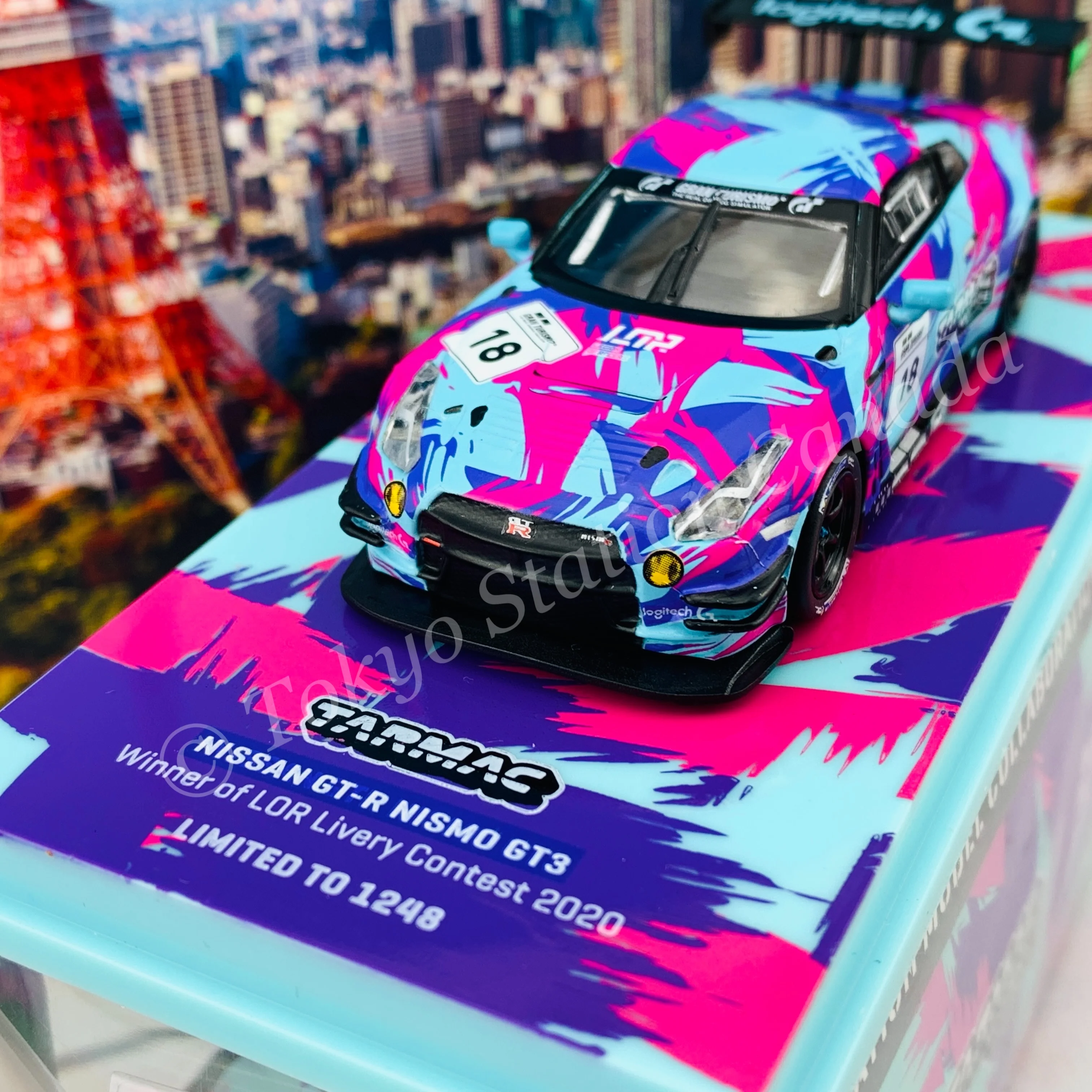 Tarmac Works 1/64 COLLAB64 Nissan GTR Nismo GT3 Winner of Legion of Racers X Tarmac Works Livery Contest 2020 T64-005-LOR - Image 3