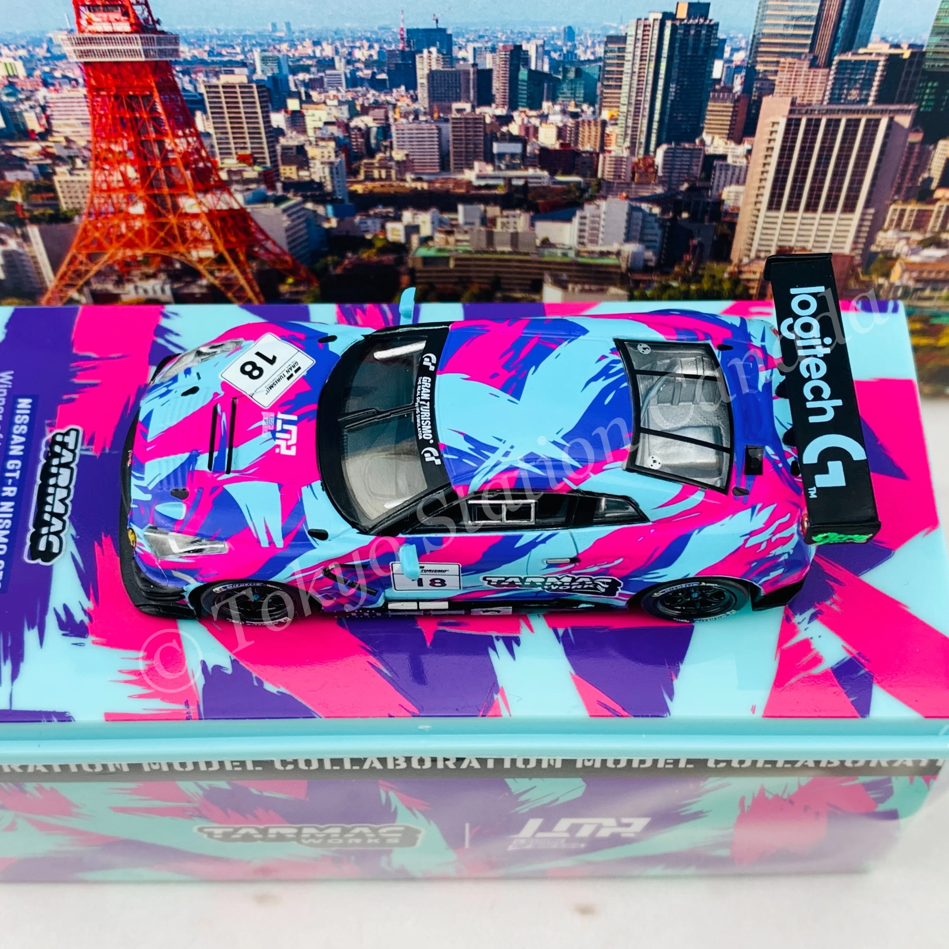 Tarmac Works 1/64 COLLAB64 Nissan GTR Nismo GT3 Winner of Legion of Racers X Tarmac Works Livery Contest 2020 T64-005-LOR - Image 4