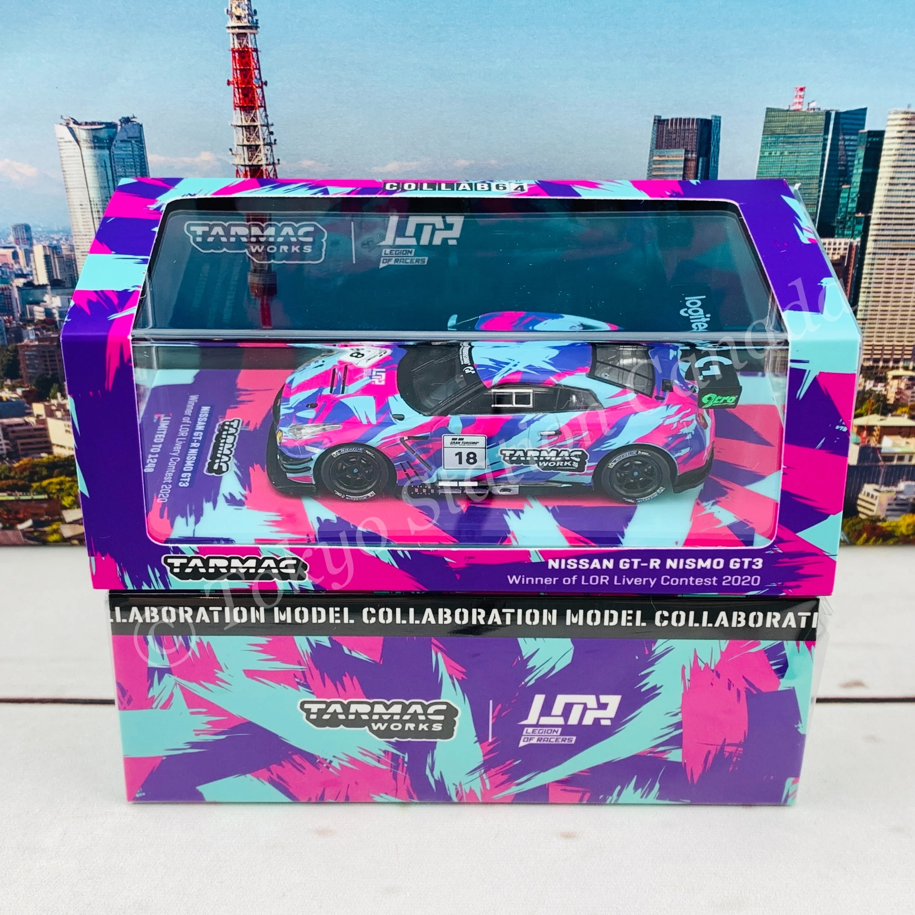 Tarmac Works 1/64 COLLAB64 Nissan GTR Nismo GT3 Winner of Legion of Racers X Tarmac Works Livery Contest 2020 T64-005-LOR - Image 6