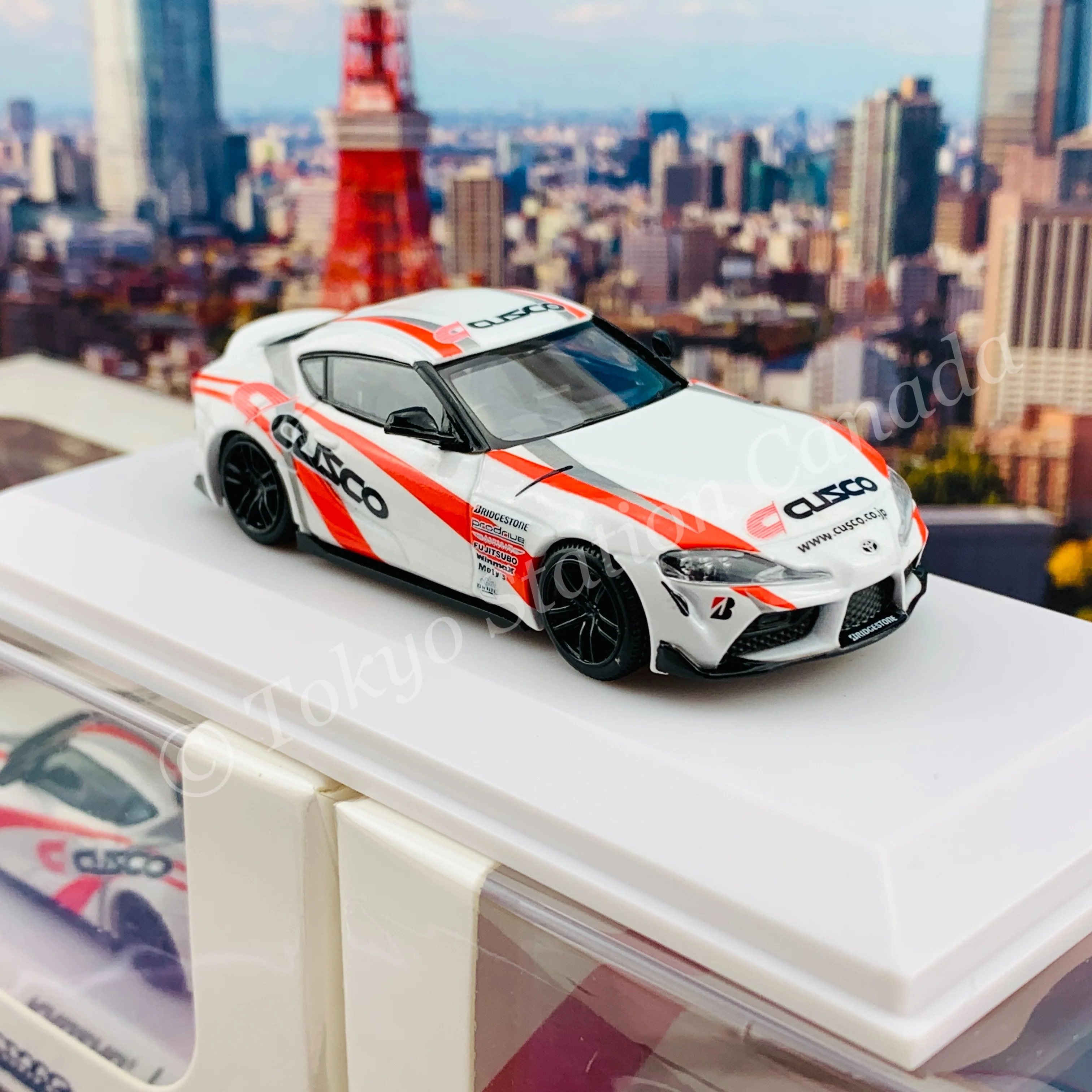 Tarmac Works 1/64 COLLAB64 Toyota GR Supra  CUSCO *** Collaboration with Kyosho *** T64K-002-CUS - Image 5