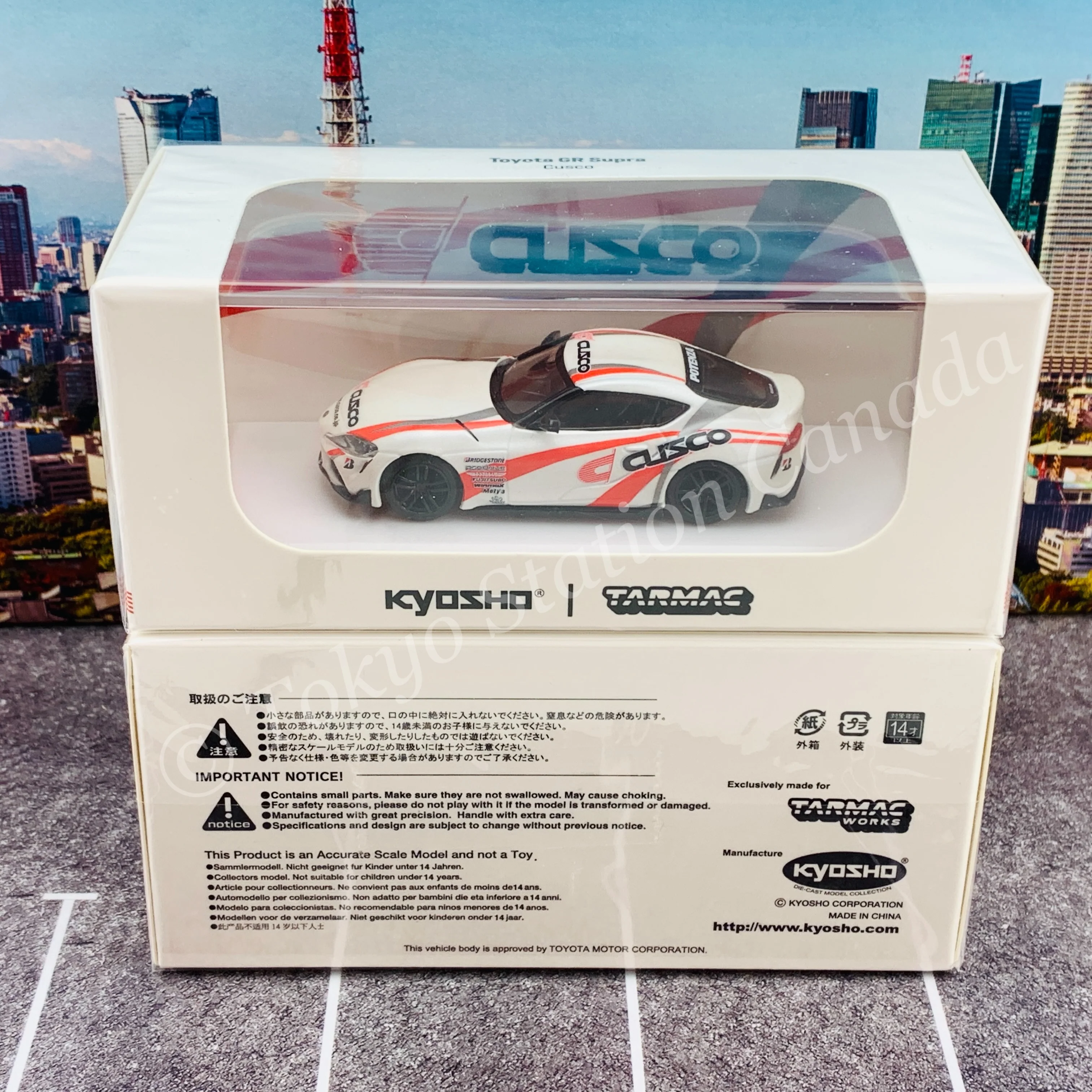 Tarmac Works 1/64 COLLAB64 Toyota GR Supra  CUSCO *** Collaboration with Kyosho *** T64K-002-CUS - Image 6