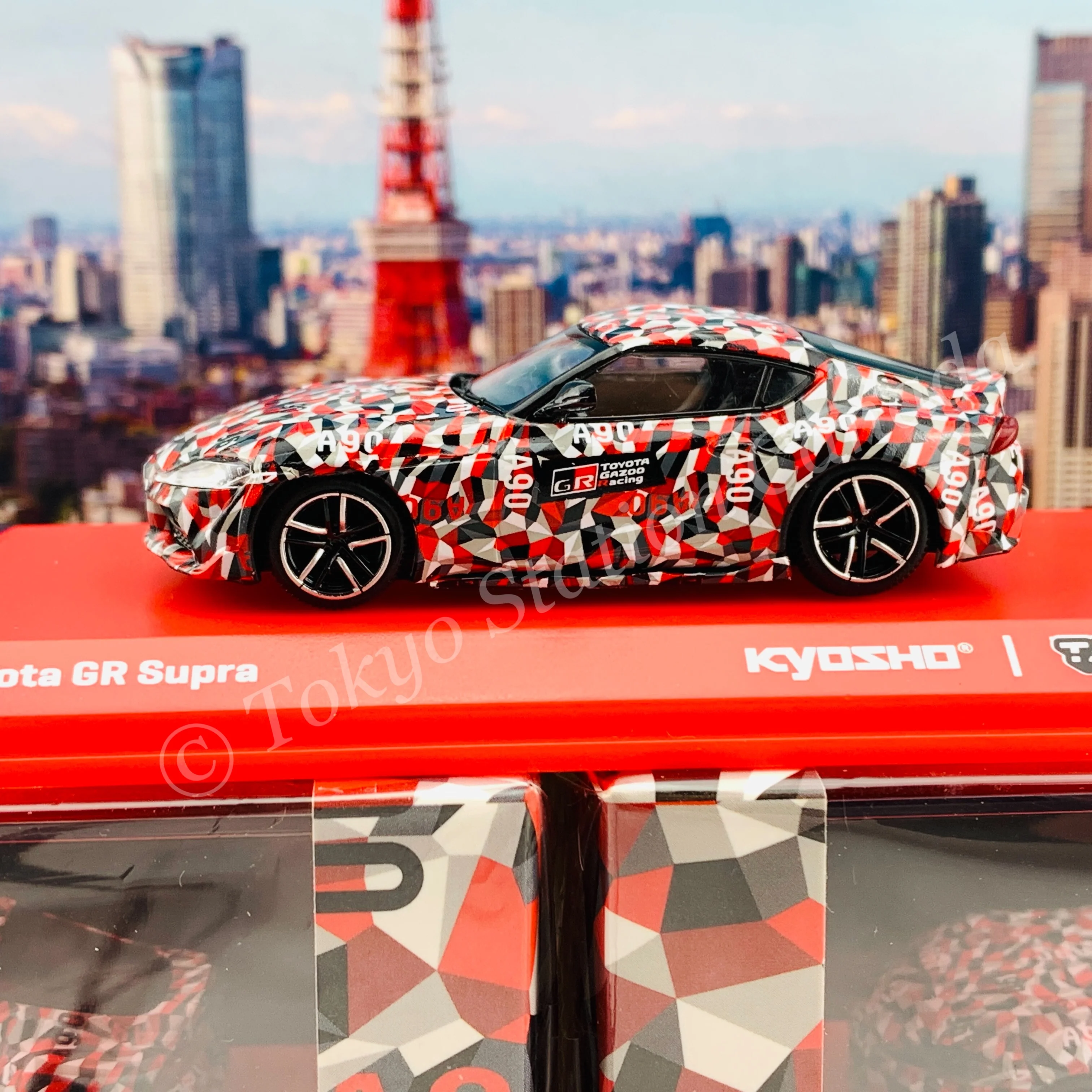 Tarmac Works 1/64 COLLAB64 Toyota GR Supra TEST CAR *** Collaboration with Kyosho *** T64K-002-TEST - Image 3