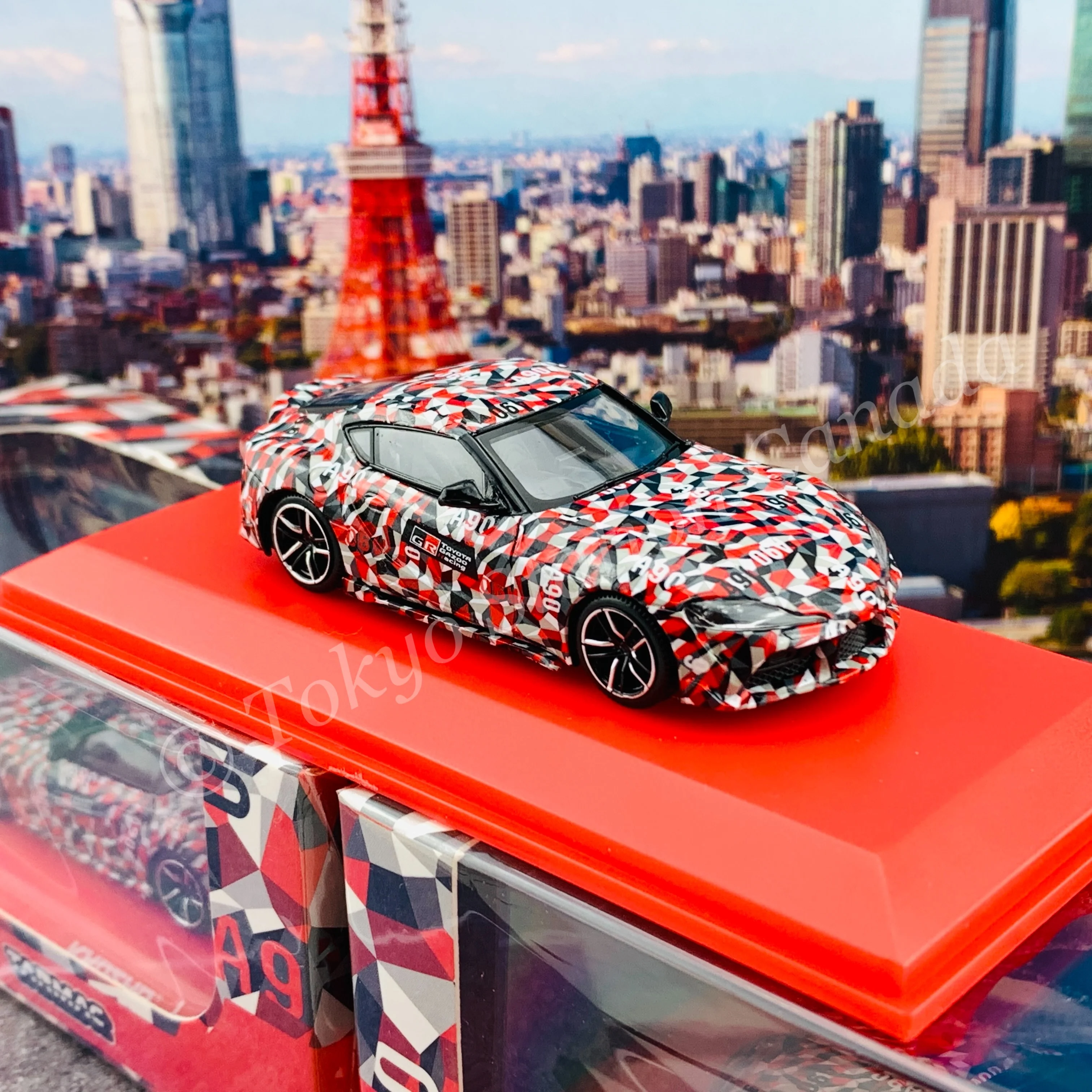 Tarmac Works 1/64 COLLAB64 Toyota GR Supra TEST CAR *** Collaboration with Kyosho *** T64K-002-TEST - Image 5