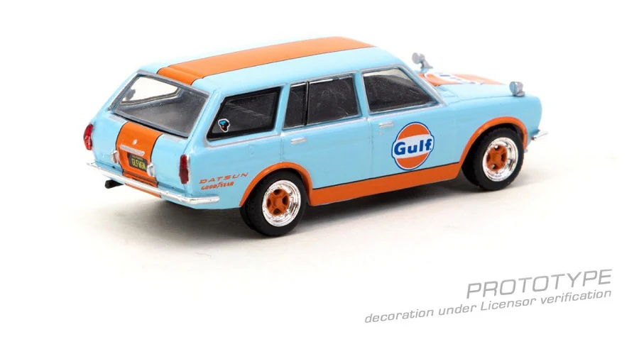 TARMAC WORKS 1/64 Datsun Bluebird 510 Wagon Gulf (Indonesia Exclusive) T64G-026-GULF - Image 2