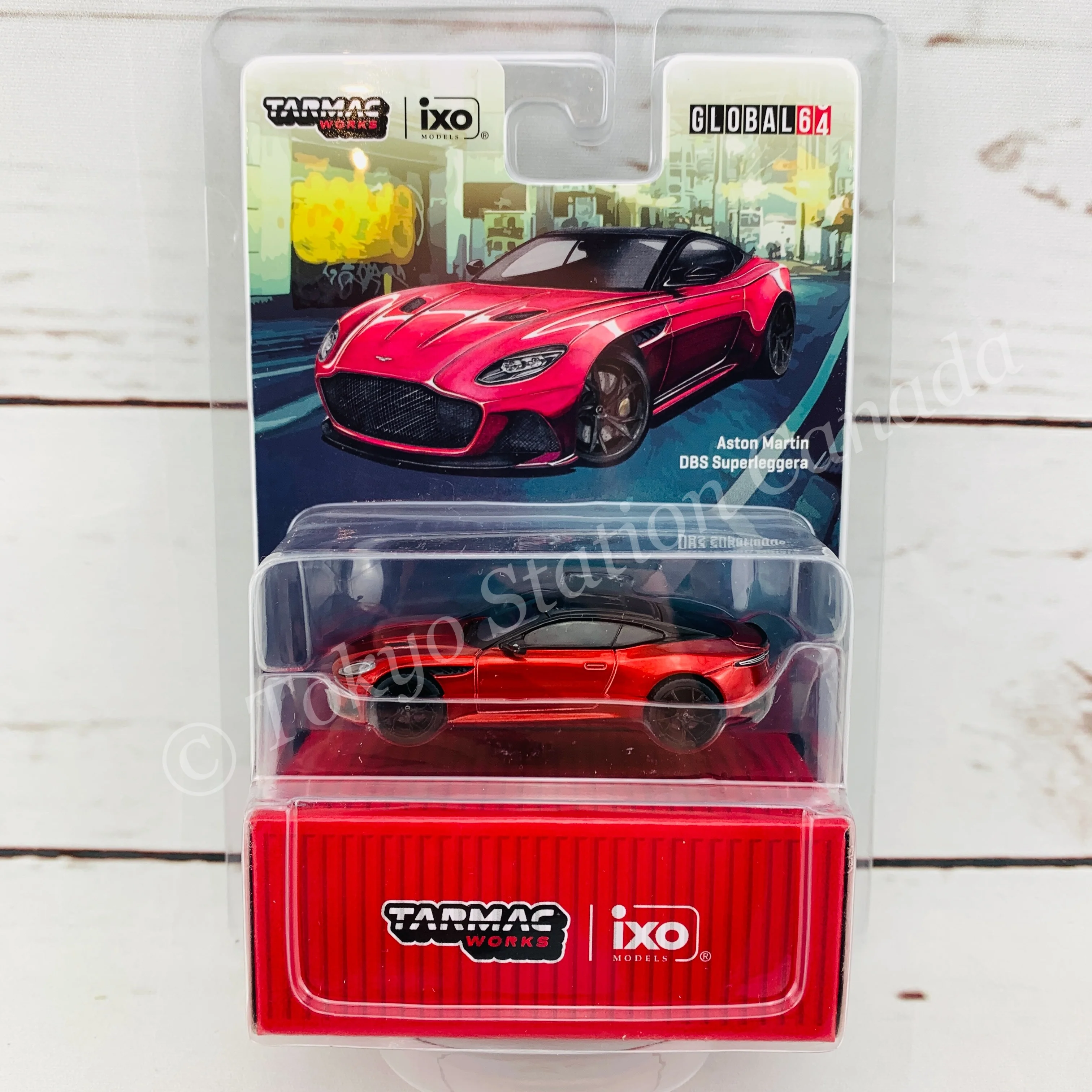 Tarmac Works 1/64 Global64 Aston Martin DBS Superleggera Red Metallic T64G-004-RE - Image 2