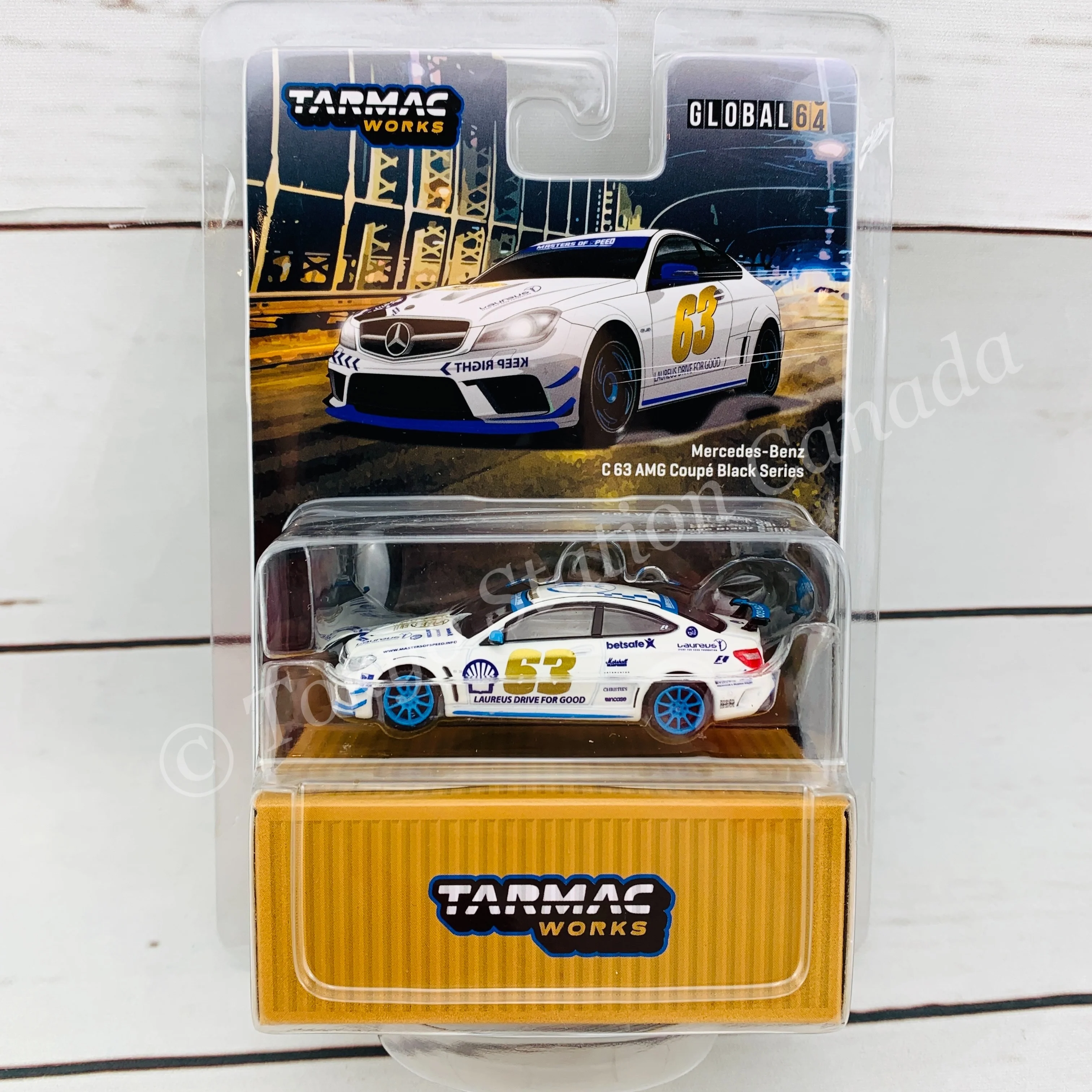 Tarmac Works 1/64 Global64 Mercedes-Benz C63 AMG Black Series GUMBALL 3000 2016 T64G-009-GB - Image 2