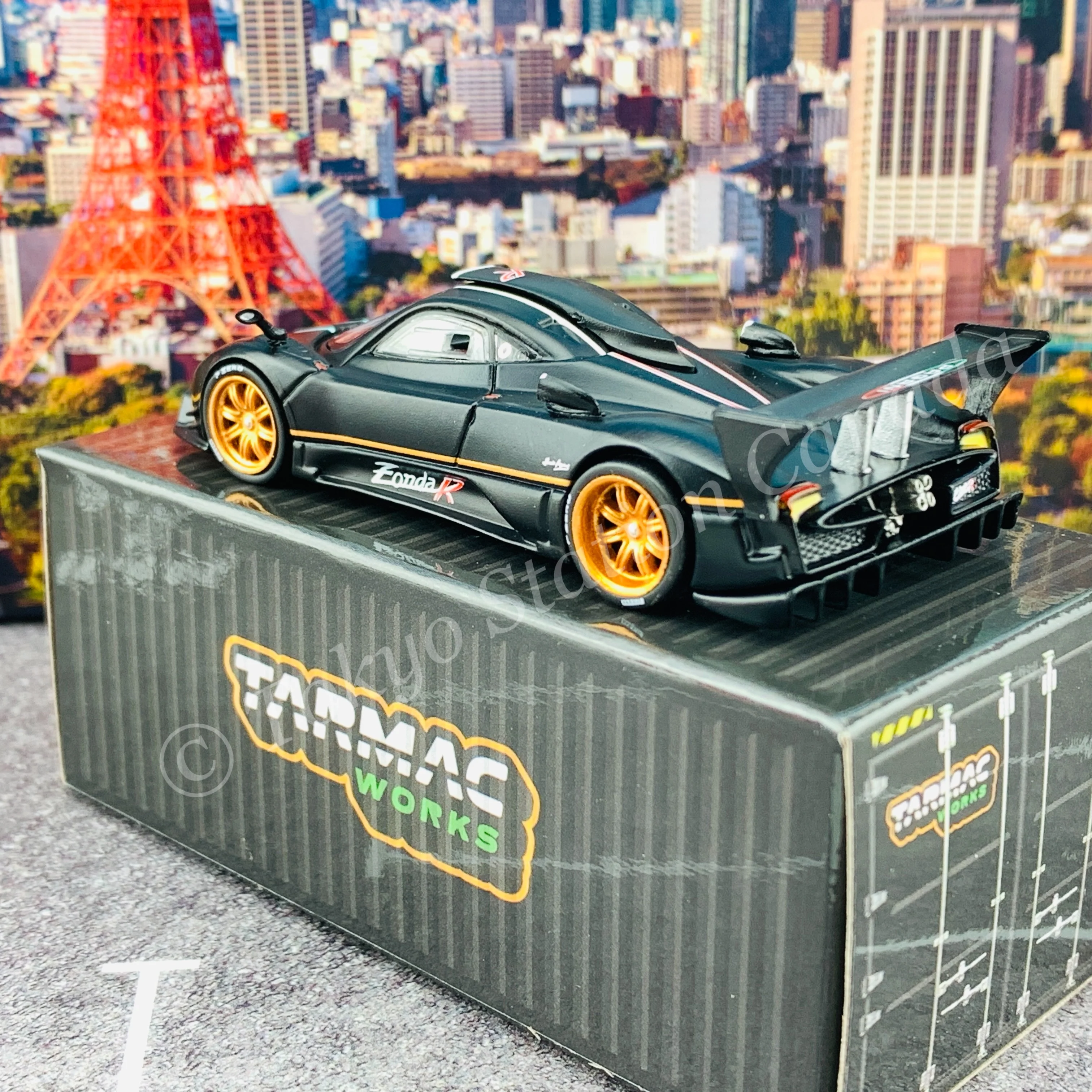Tarmac Works 1/64 Global64 Pagani Zonda R Matt Black T64G-TL015-MB - Image 4