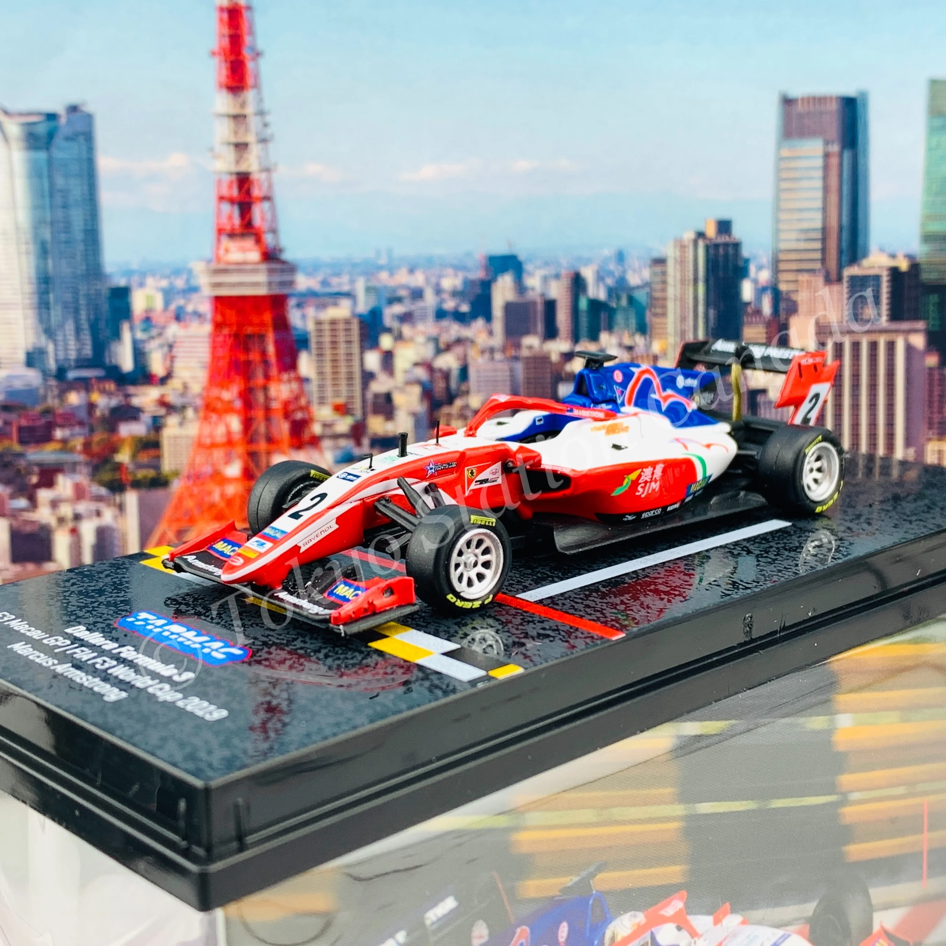 Tarmac Works 1/64 HOBBY64 Dallara Formula 3  Formula 3 Macau Grand Prix FIA F3 World Cup 2019  Marcus Armstrong T64-069-19MGP02 - Image 2
