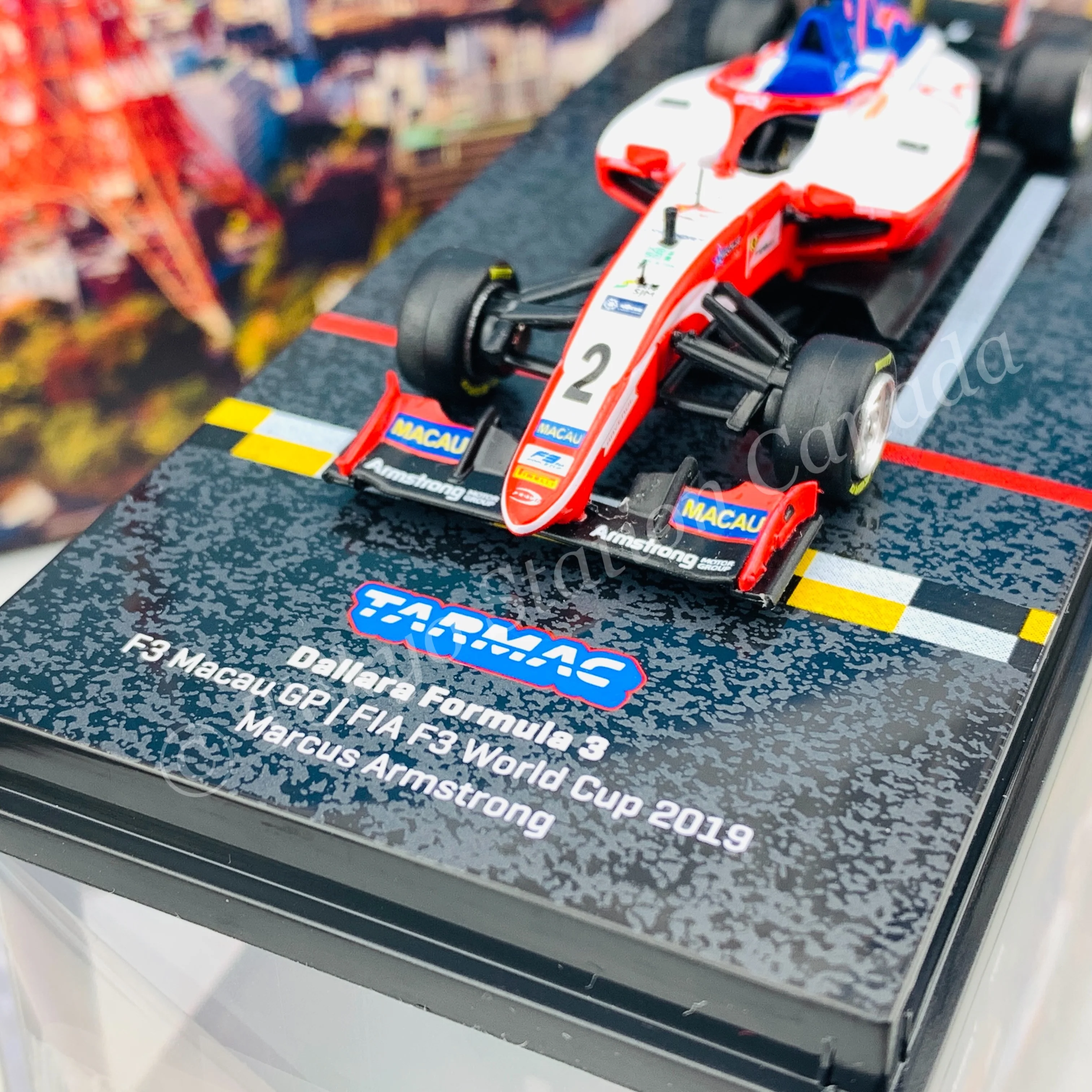 Tarmac Works 1/64 HOBBY64 Dallara Formula 3  Formula 3 Macau Grand Prix FIA F3 World Cup 2019  Marcus Armstrong T64-069-19MGP02 - Image 3