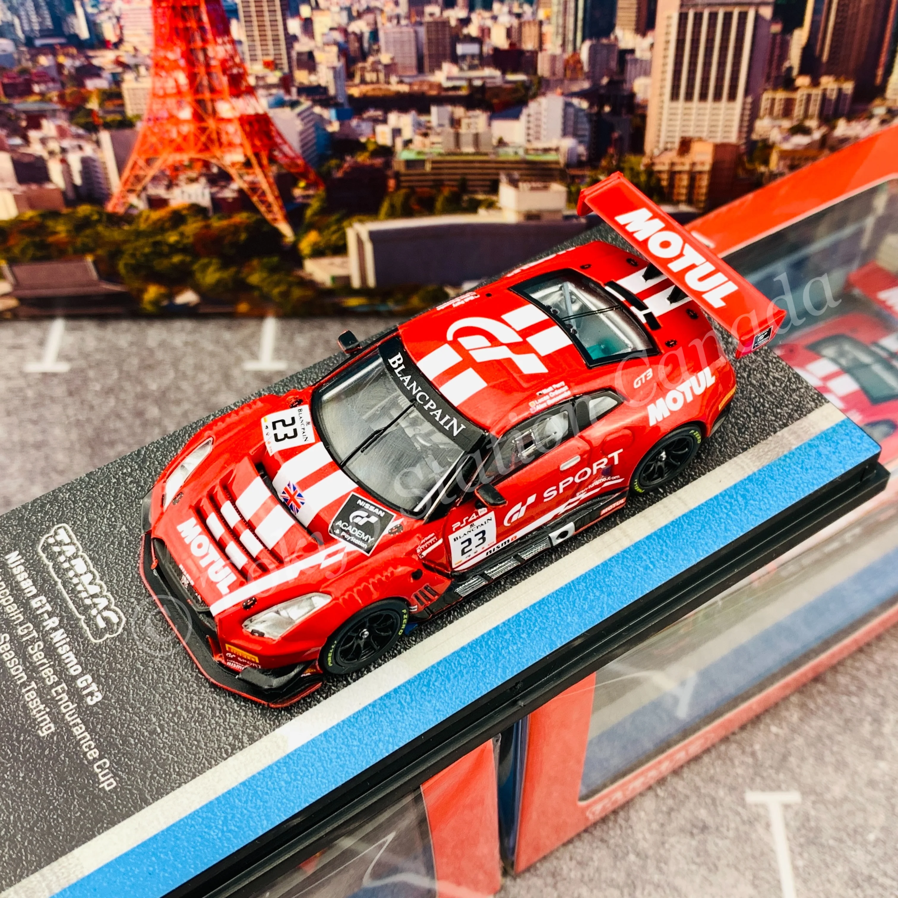 Tarmac Works 1/64 Hobby Collection Nissan GTR Nismo GT3 Blancpain GT Series Endurance Cup 2018 Pre-season Testing T64-035-18BGT23 - Image 3