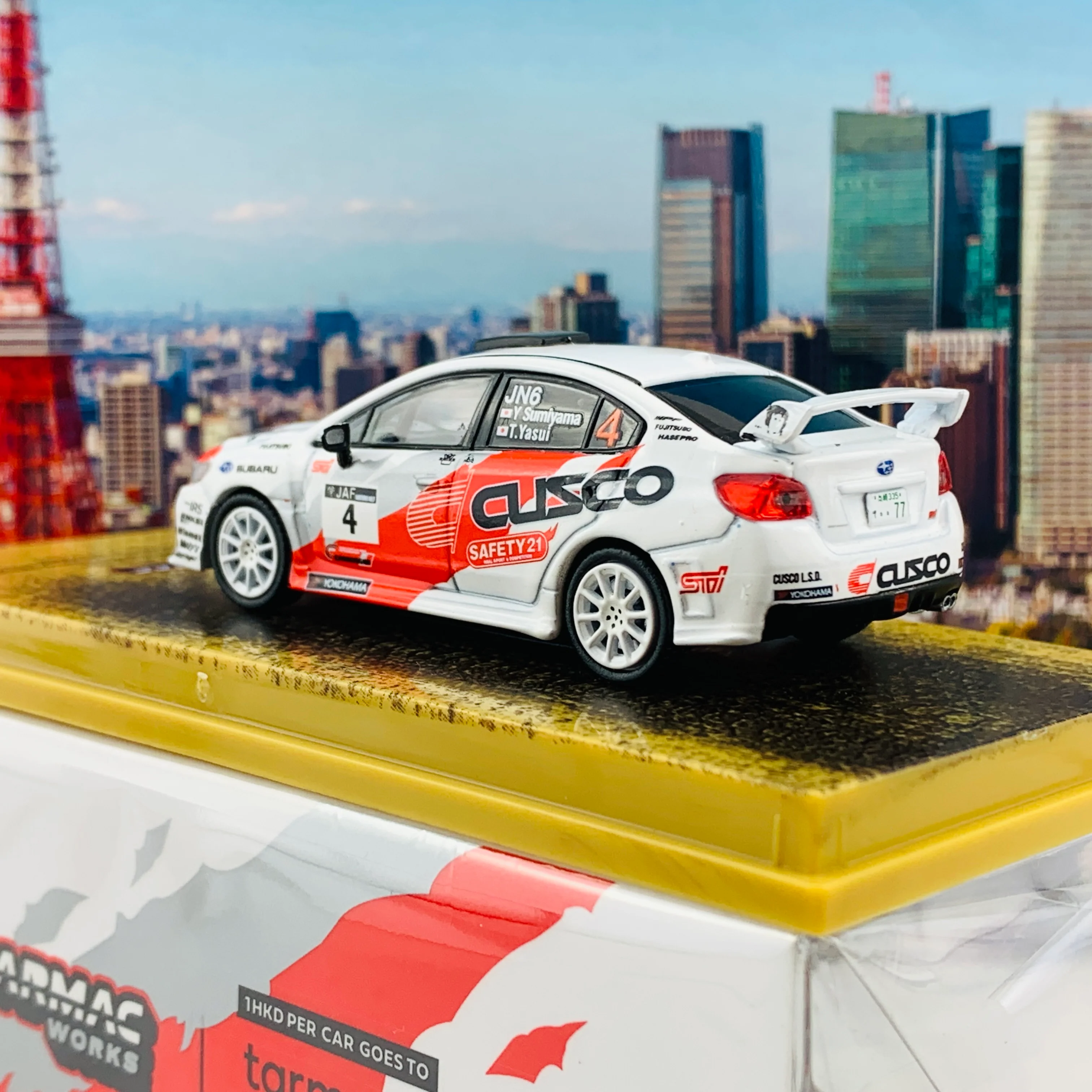 Tarmac Works 1/64 Hobby Collection Subaru WRX STI Japanese Rally Championship 2015 Y. Sumiyama / T. Yasui T64-016-CU - Image 4