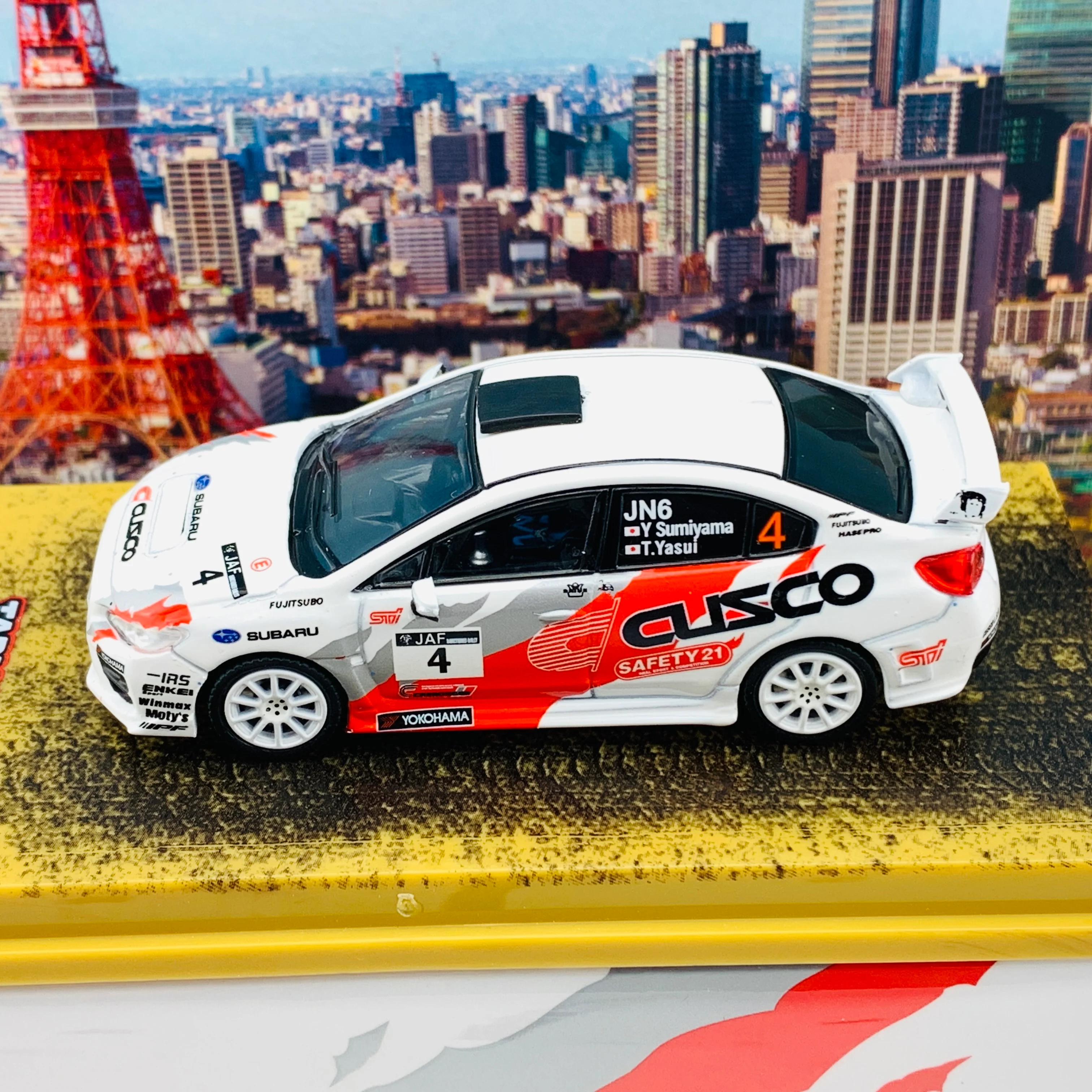 Tarmac Works 1/64 Hobby Collection Subaru WRX STI Japanese Rally Championship 2015 Y. Sumiyama / T. Yasui T64-016-CU - Image 5