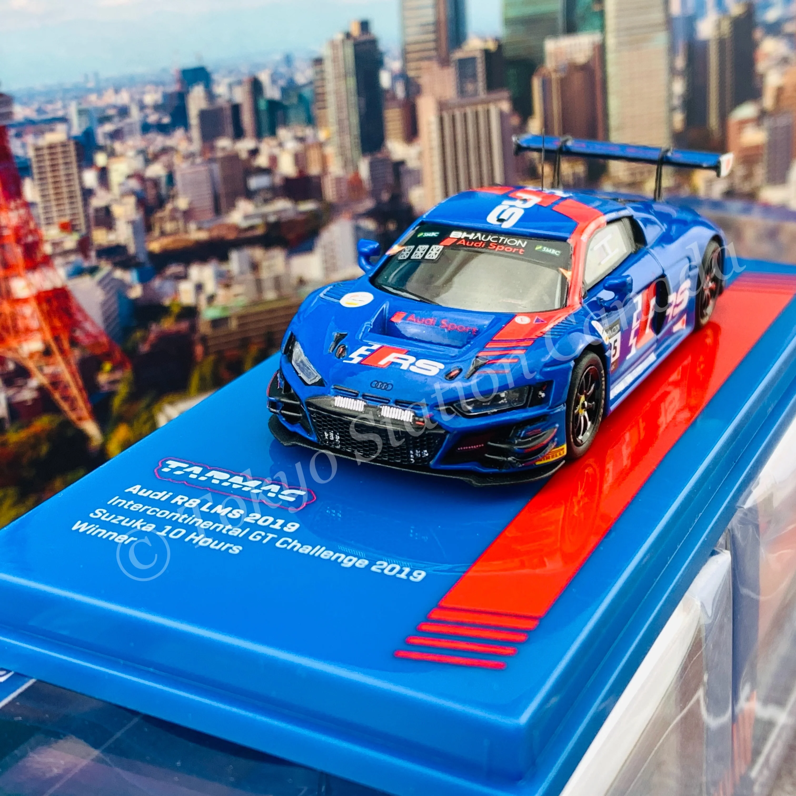 Tarmac Works 1/64 Hobby64 Audi R8 LMS 2019 Intercontinental GT Challenge 2019 - Suzuka 10 Hours Winner VANTHOOR / van der LINDE / VERVISH T64-043-19SUZ - Image 2