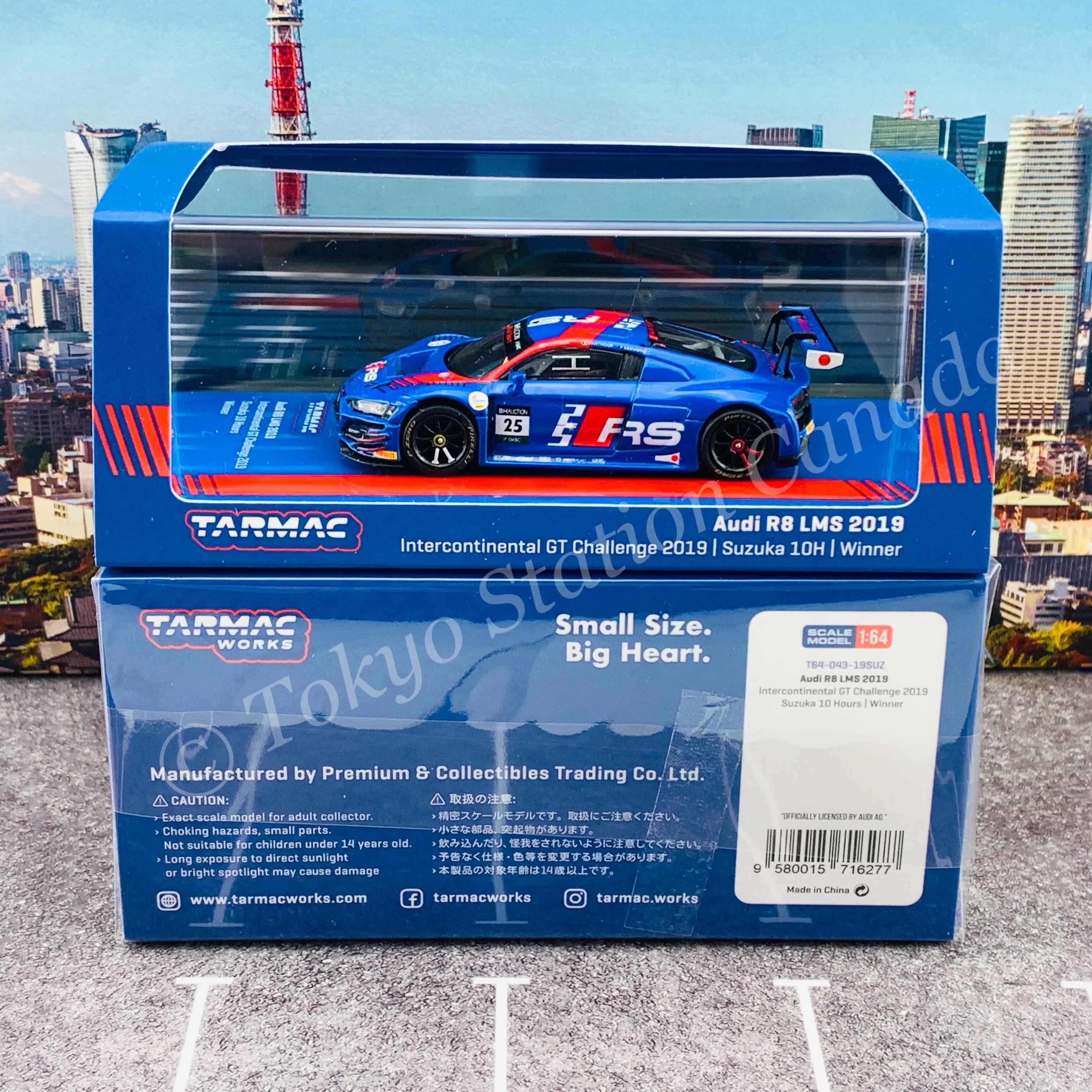 Tarmac Works 1/64 Hobby64 Audi R8 LMS 2019 Intercontinental GT Challenge 2019 - Suzuka 10 Hours Winner VANTHOOR / van der LINDE / VERVISH T64-043-19SUZ - Image 6